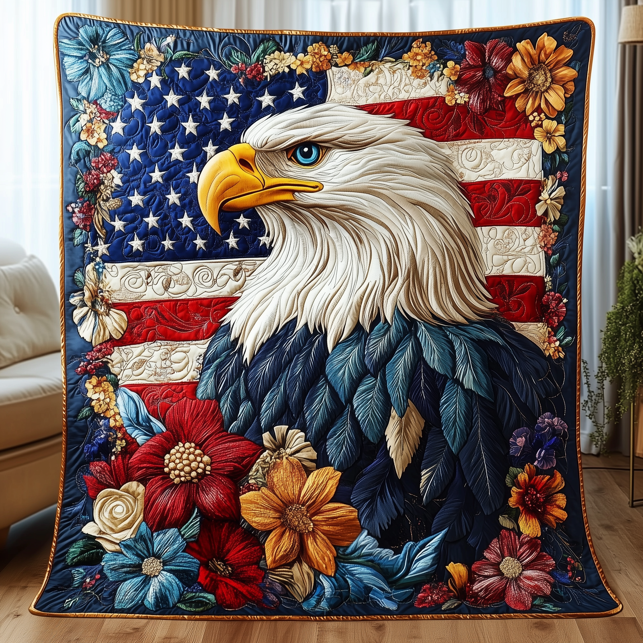 Noble American Eagle Quilted Blanket A Blanket for Every Season and Every Mood Noble American Eagle Quilted Blanket A Blanket for Every Season and Every Mood