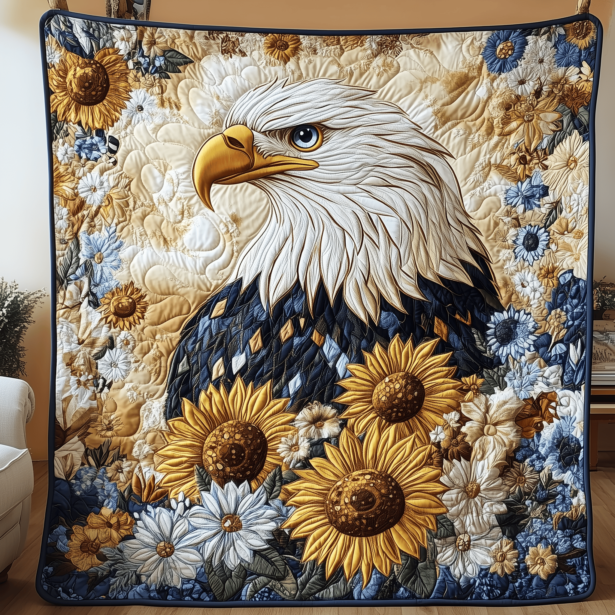 Noble American Eagle Quilted Blanket A Blanket That Makes Family Nights Extra Special Noble American Eagle Quilted Blanket A Blanket That Makes Family Nights Extra Special