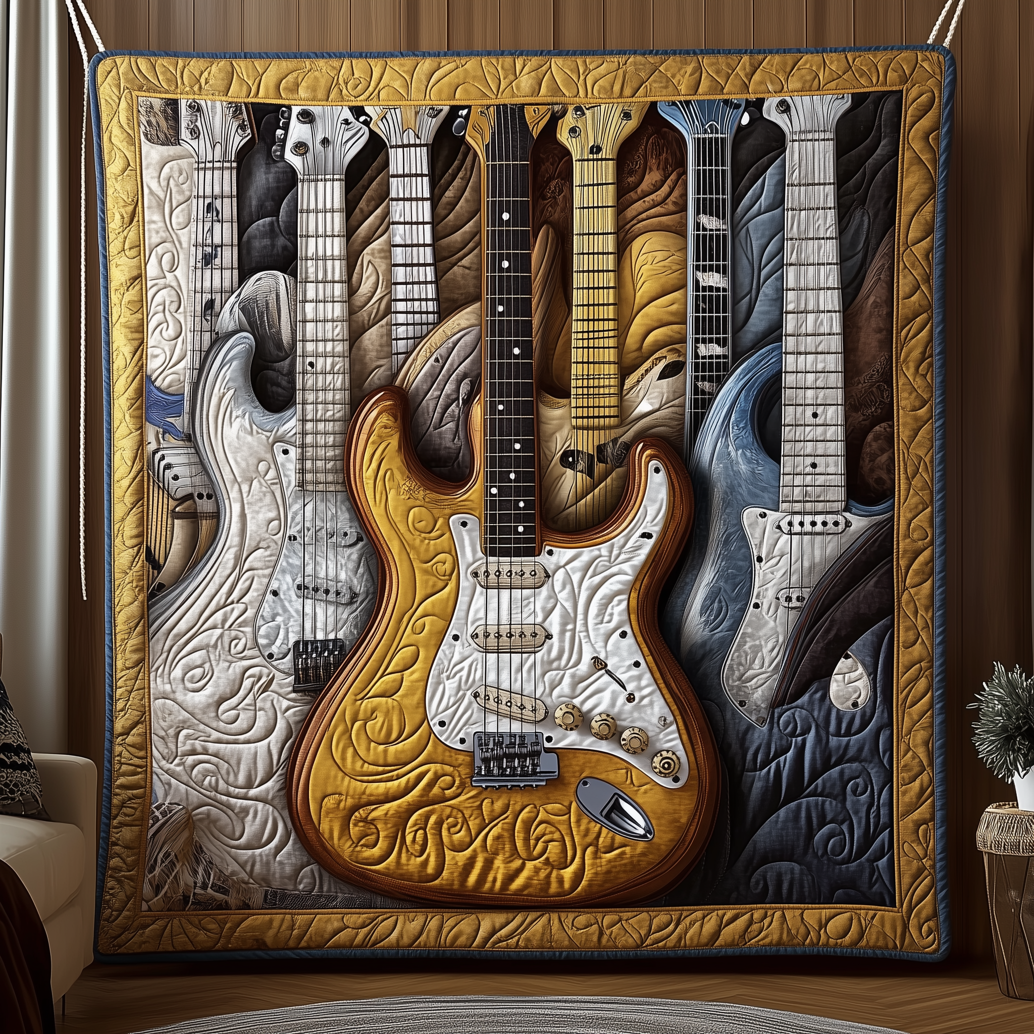 Noble Guitar Quilted Blanket Best Throw Blanket Birthday Presents For Guitar Players Noble Guitar Quilted Blanket Best Throw Blanket Birthday Presents For Guitar Players