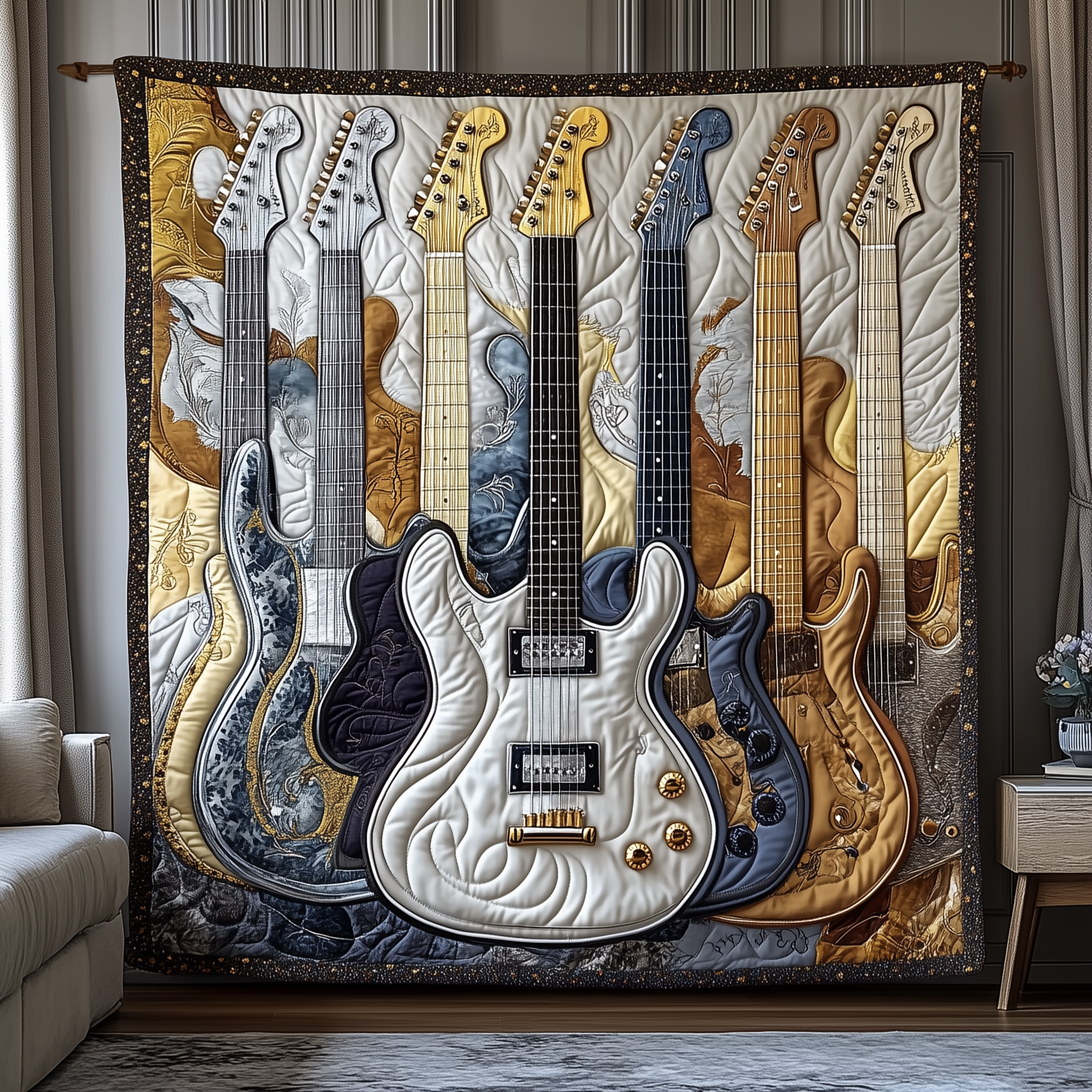 Noble Guitar Quilted Blanket Best Throw Blanket Gift Ideas For Guitar Lovers Noble Guitar Quilted Blanket Best Throw Blanket Gift Ideas For Guitar Lovers