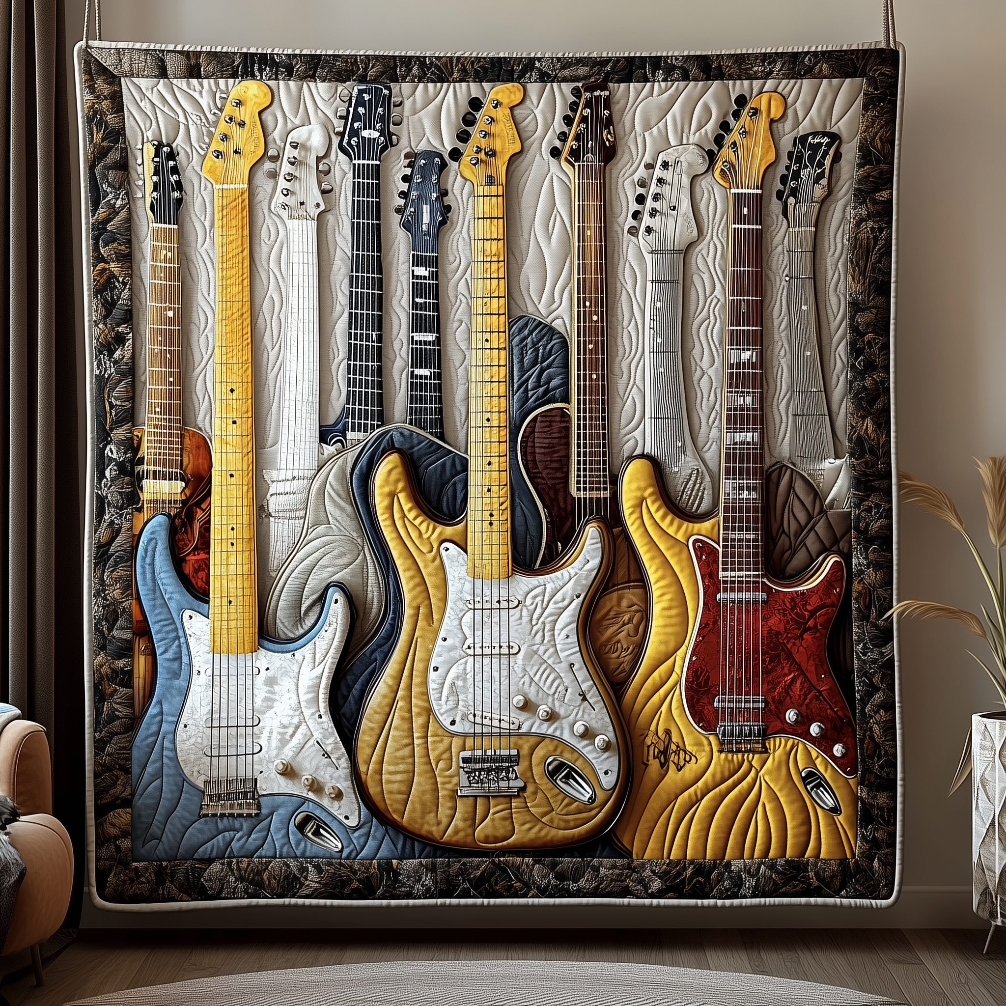 Noble Guitar Quilted Blanket Best Throw Blanket Guitar Lovers Presents Noble Guitar Quilted Blanket Best Throw Blanket Guitar Lovers Presents
