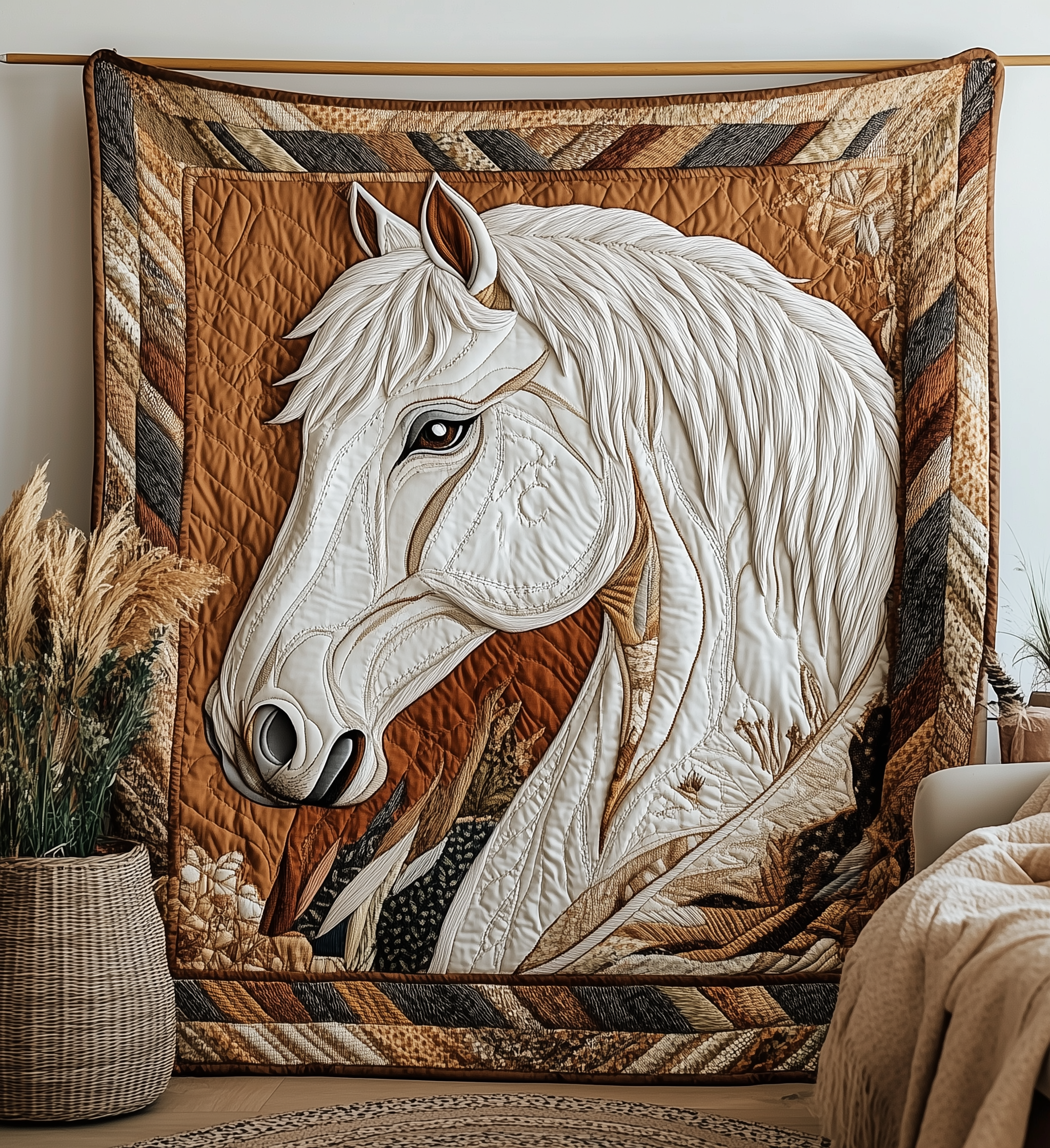 Noble Horse Quilted Blanket Cute Unique Blanket Item Merch Best Gifts For Horse Lovers Noble Horse Quilted Blanket Cute Unique Blanket Item Merch Best Gifts For Horse Lovers