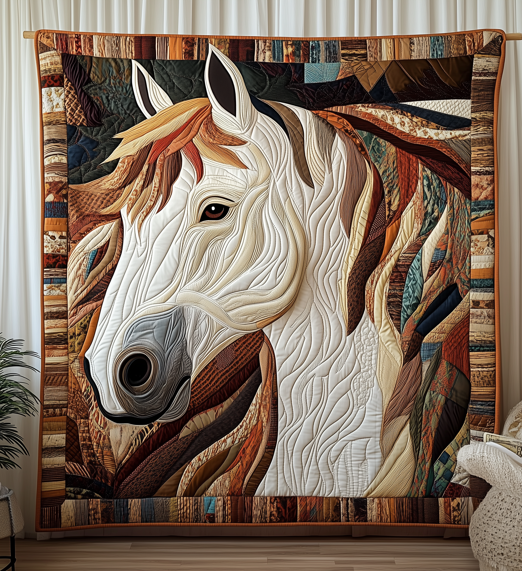 Noble Horse Quilted Blanket Cute Unique Blanket Item Merch Gifts For Horse Racing Fans Noble Horse Quilted Blanket Cute Unique Blanket Item Merch Gifts For Horse Racing Fans