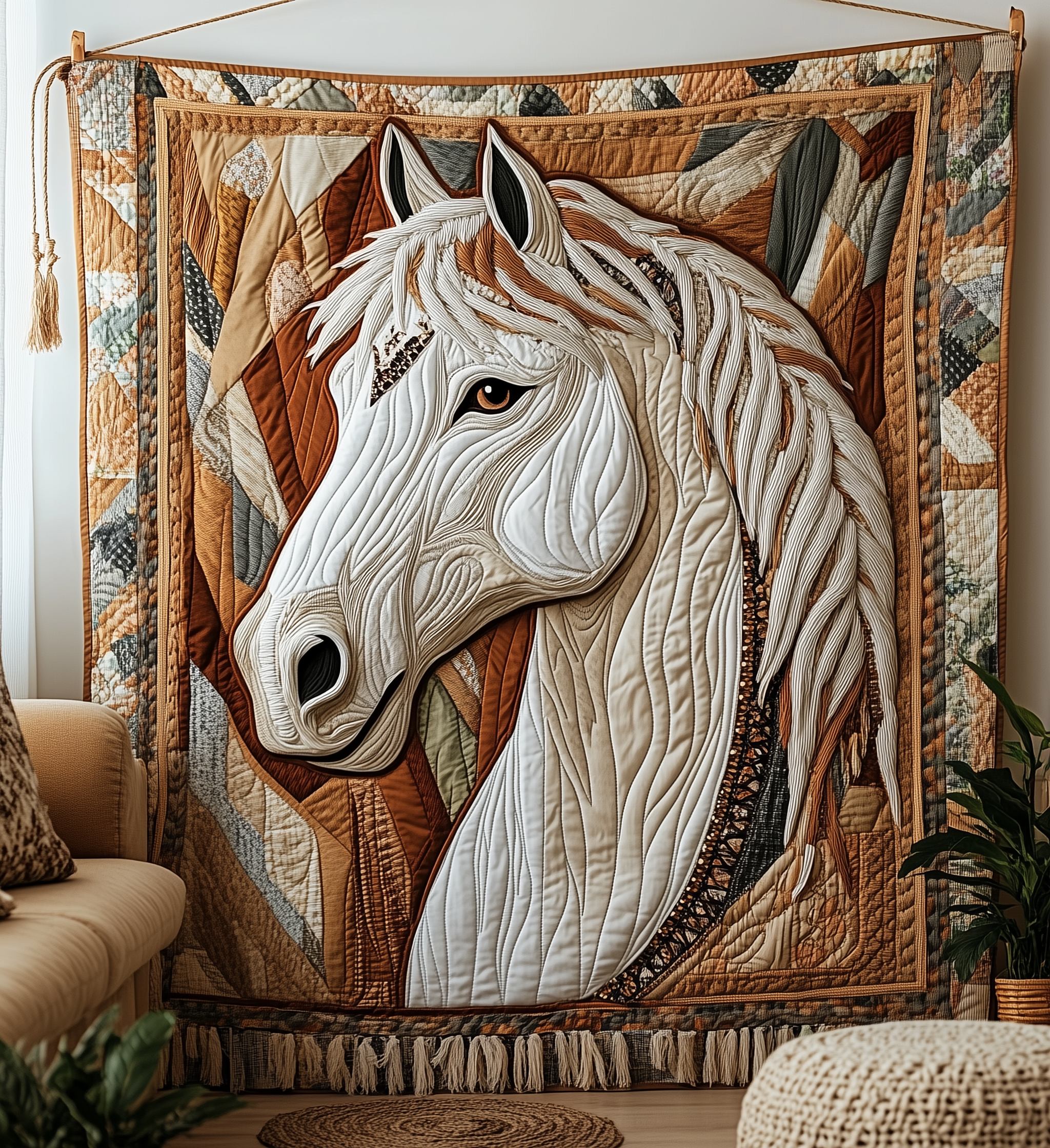 Noble Horse Quilted Blanket Cute Unique Blanket Item Merch Horse Gifts For Women Noble Horse Quilted Blanket Cute Unique Blanket Item Merch Horse Gifts For Women