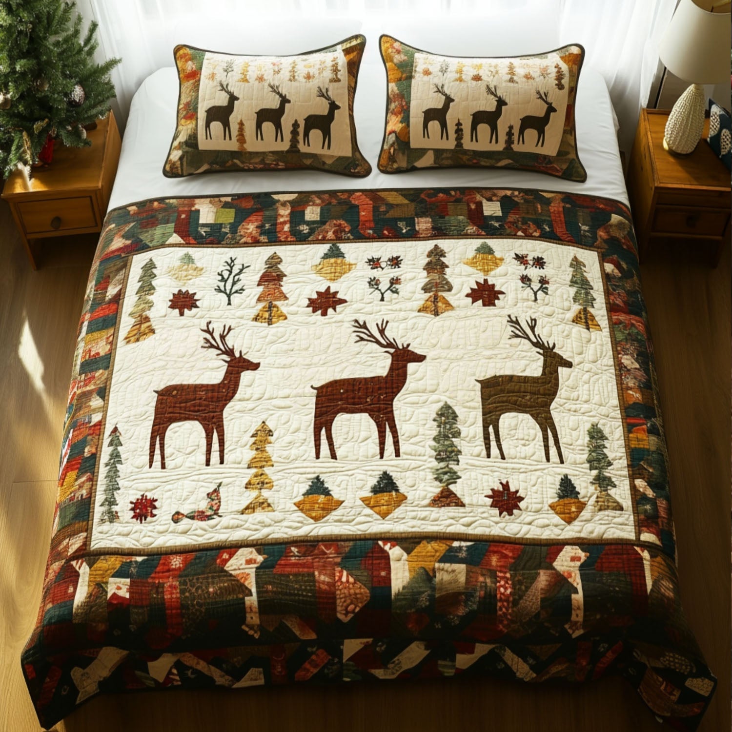 Noble Trails Quilted Bedding Set Presents For Deer Hunters Noble Trails Quilted Bedding Set Presents For Deer Hunters