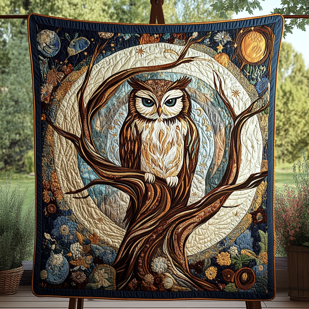 Nocturnal Wisdom Quilted Blanket Owl Gifts For Mom Nocturnal Wisdom Quilted Blanket Owl Gifts For Mom