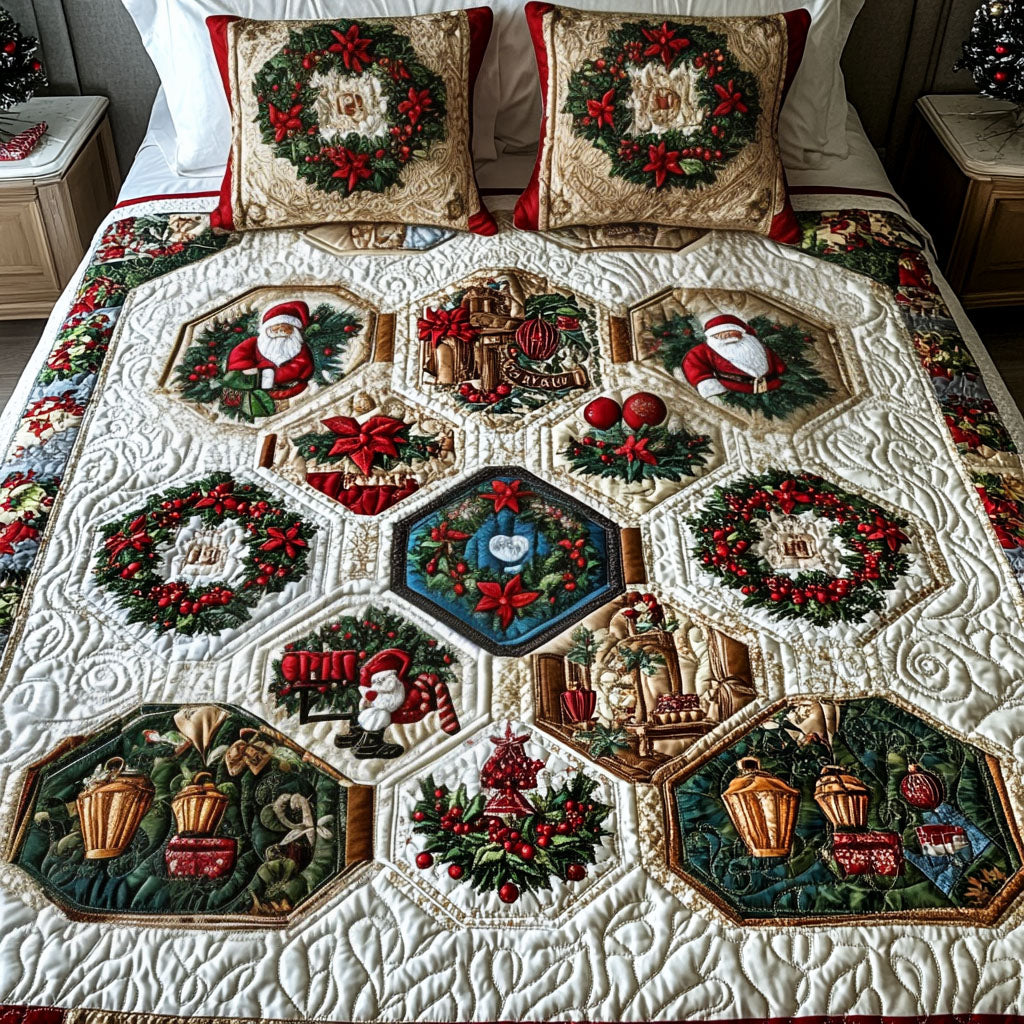 Noel Charm Spread Quilted Bedding Set Christmas Gifts For Dad Noel Charm Spread Quilted Bedding Set Christmas Gifts For Dad
