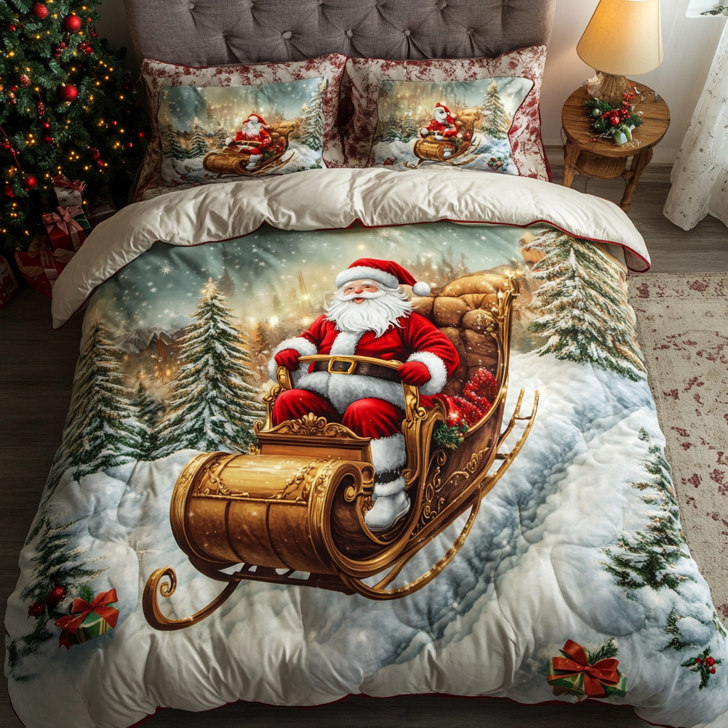 North Pole Joy Quilted Bedding Set Best Secret Santa Gifts North Pole Joy Quilted Bedding Set Best Secret Santa Gifts