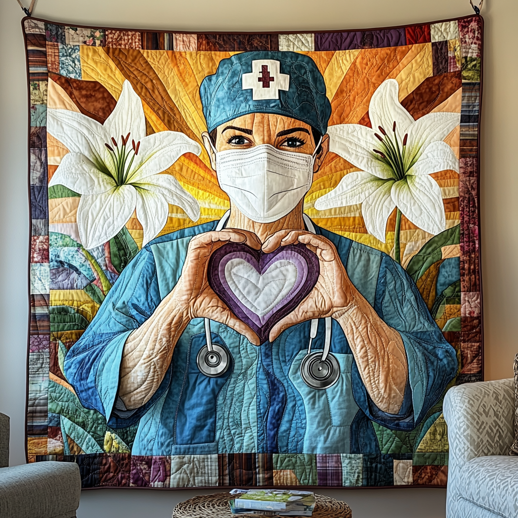 Nurse of Glory Quilted Blanket Best Throw Blanket Nurse Gifts For Women Nurse of Glory Quilted Blanket Best Throw Blanket Nurse Gifts For Women