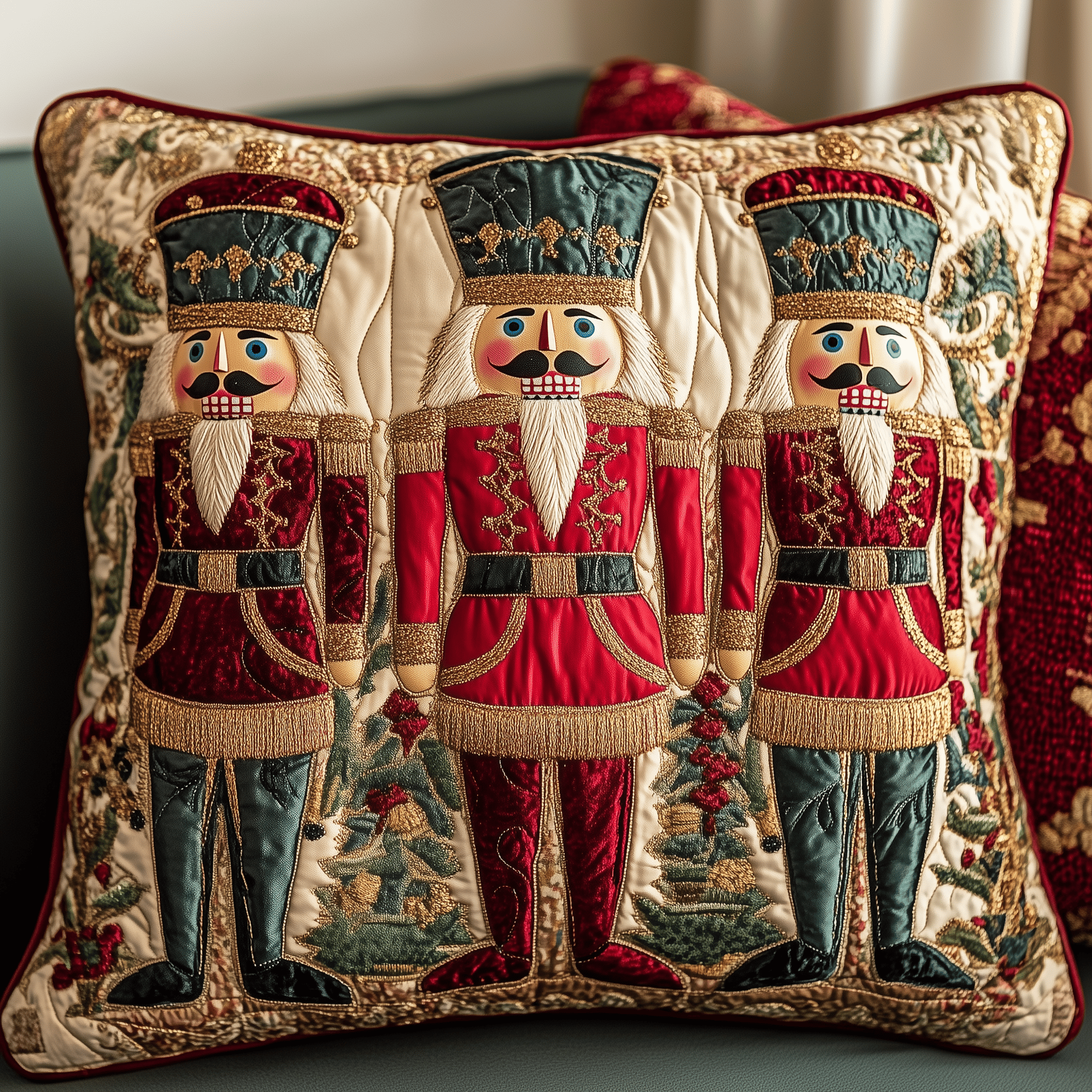 Nutcracker Quilted Pillow Case Velvet Pillow Cases for a Plush Dreamy Sleep Nutcracker Quilted Pillow Case Velvet Pillow Cases for a Plush Dreamy Sleep