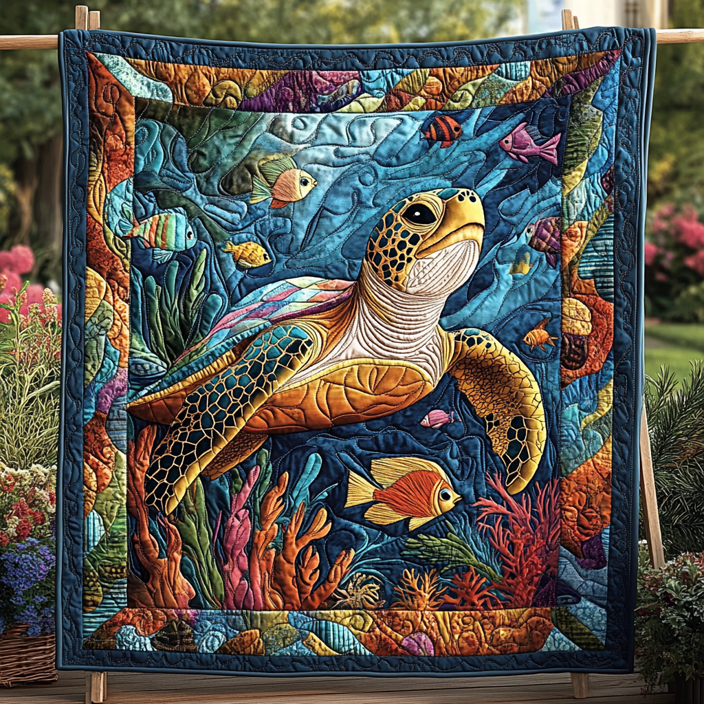 Ocean Voyager Quilted Blanket Turtle Gifts For Adults Ocean Voyager Quilted Blanket Turtle Gifts For Adults
