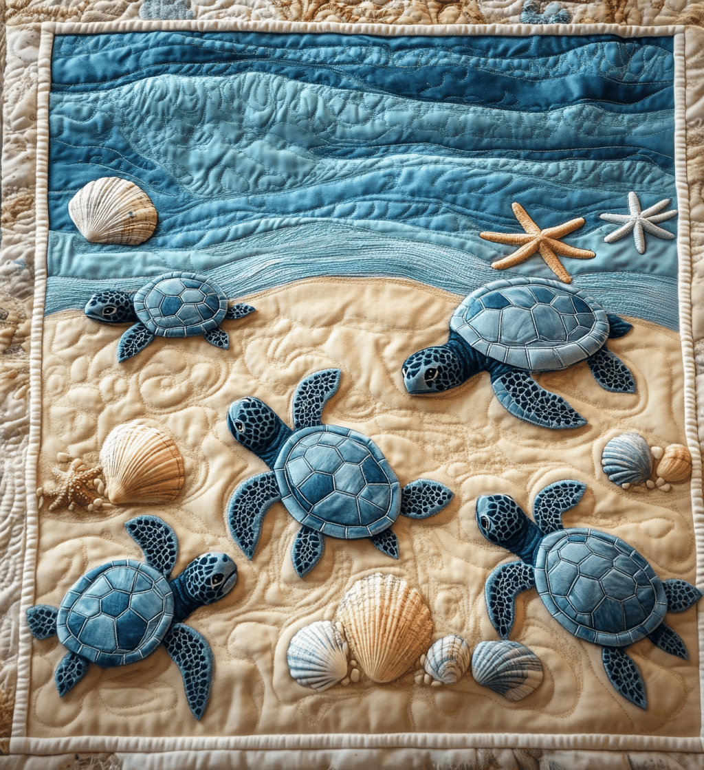 Ocean Waves Quilted Blanket Christmas Gifts For Turtle Lovers Ocean Waves Quilted Blanket Christmas Gifts For Turtle Lovers