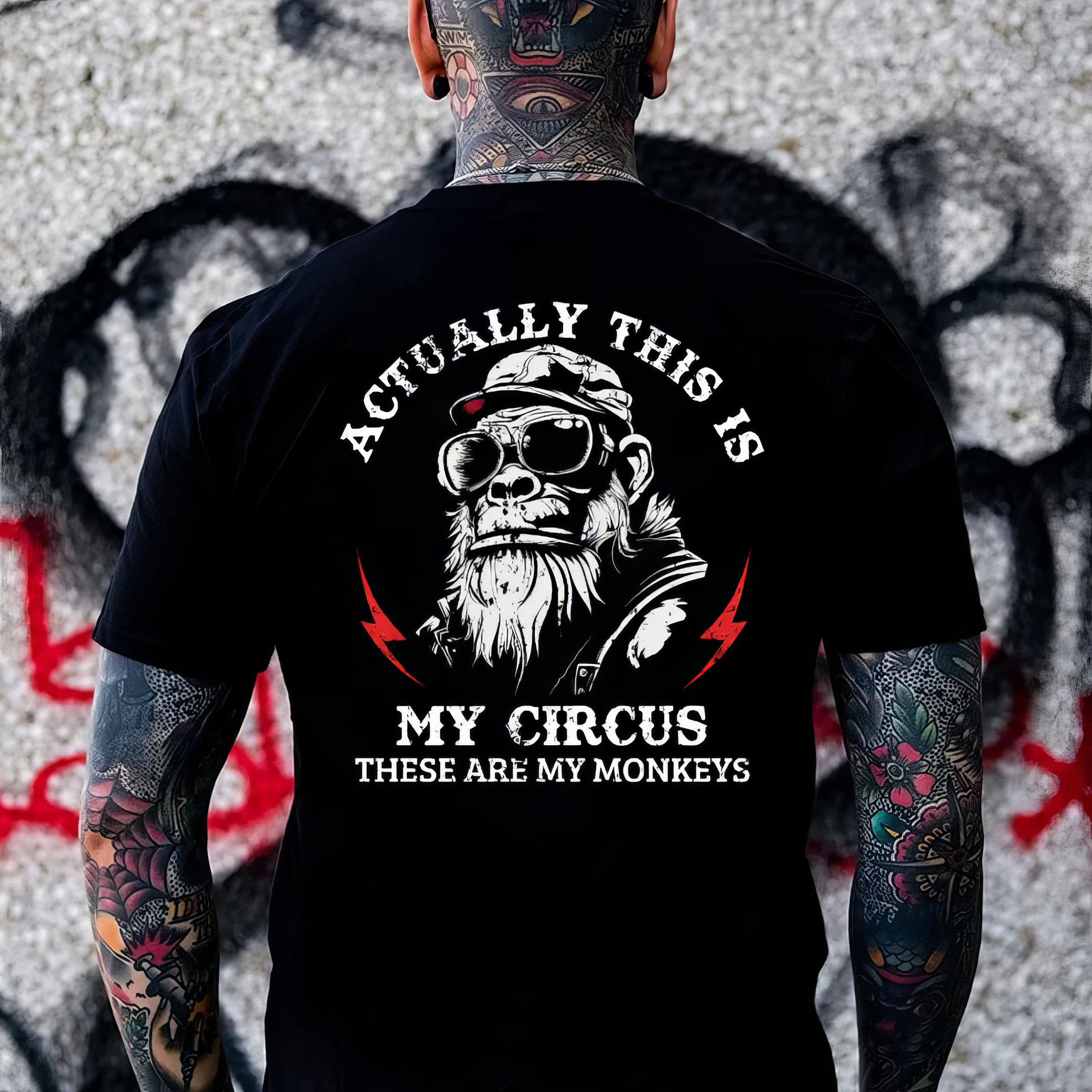 Old Monkey Actually This Is My Circus These Are My Monkeys T-Shirt Dad Birthday Gifts Old Monkey Actually This Is My Circus These Are My Monkeys T-Shirt Dad Birthday Gifts