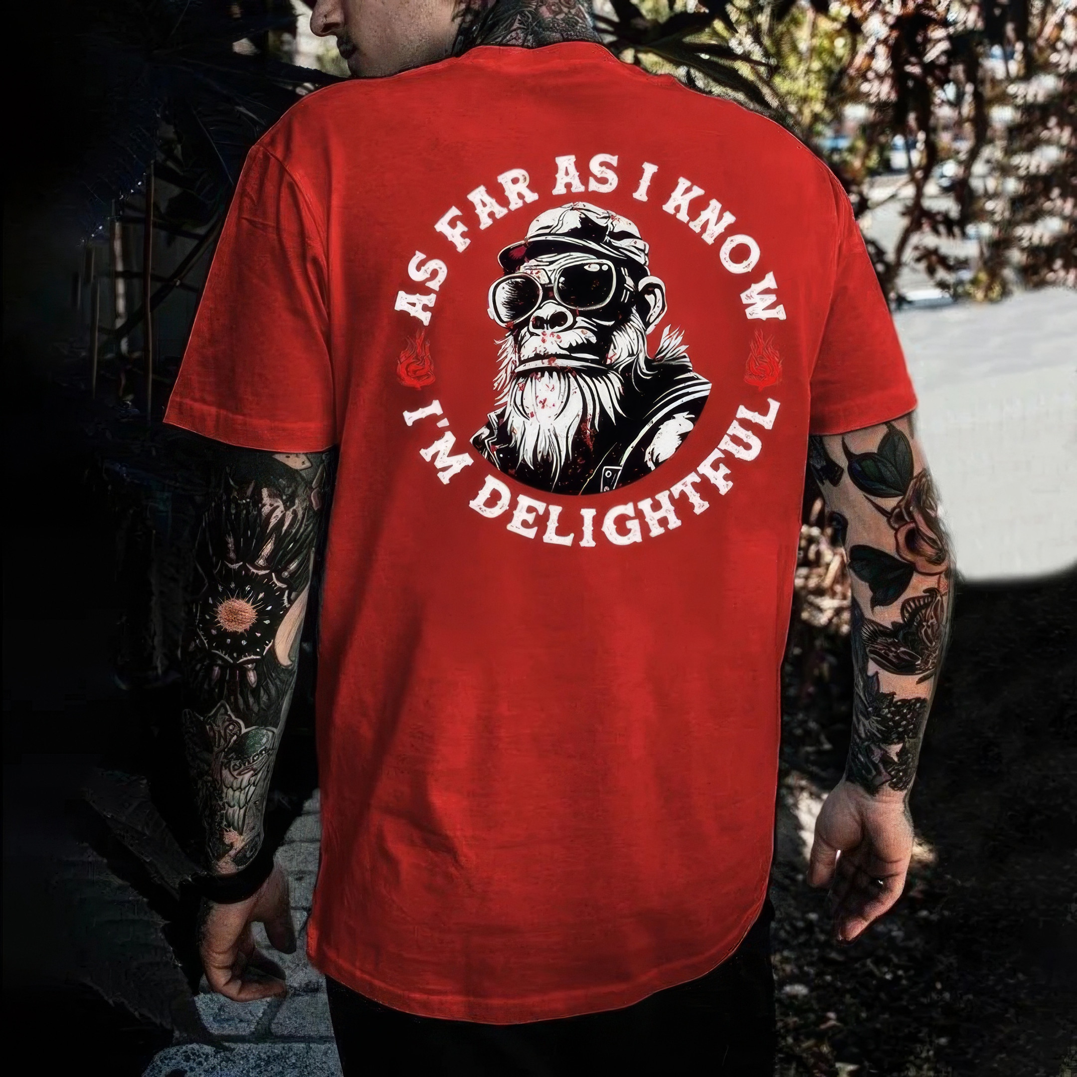 Old Monkey As Far As I Know I'M Delightful T-Shirt Father'S Day Gifts For Grandpa Old Monkey As Far As I Know I'M Delightful T-Shirt Father'S Day Gifts For Grandpa