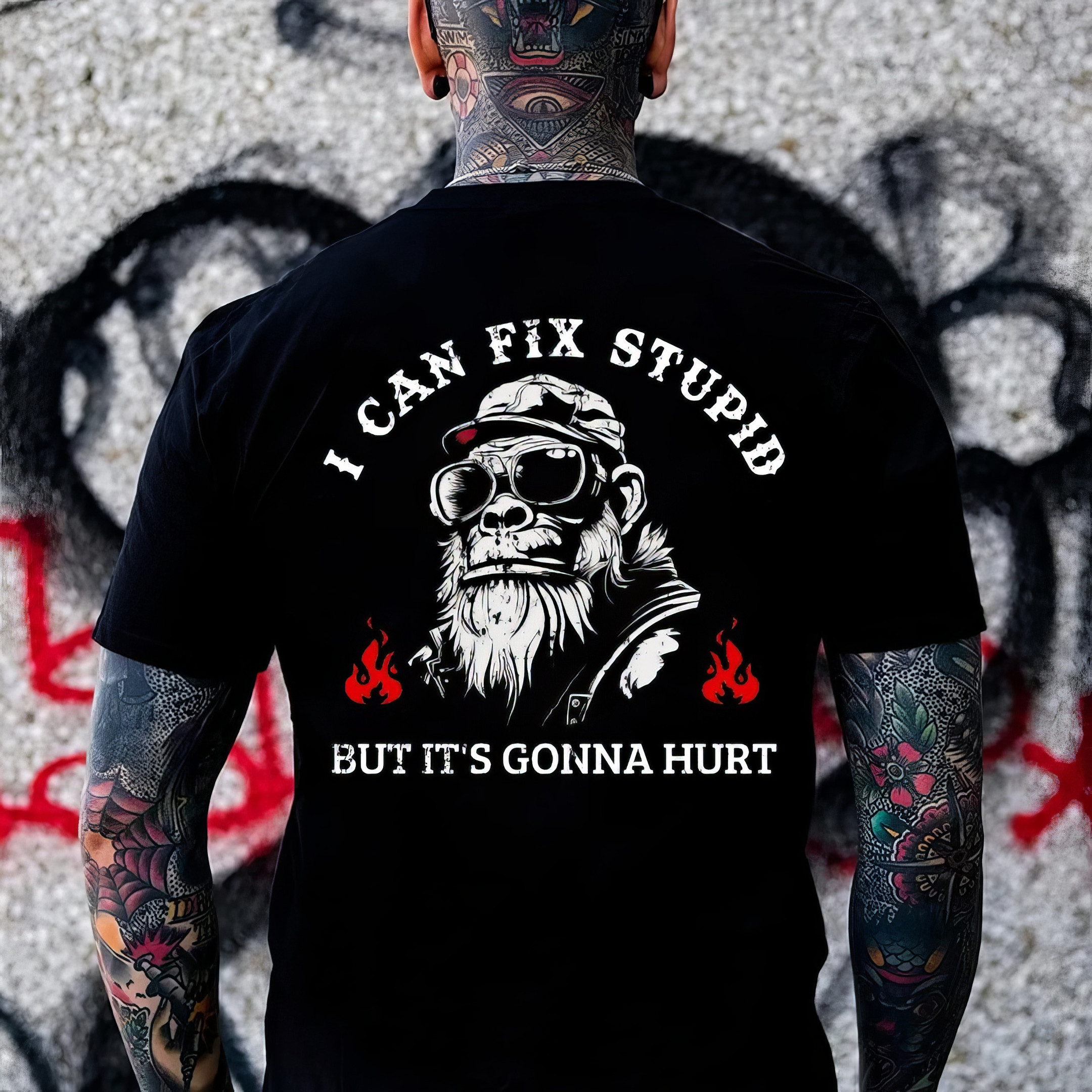 Old Monkey I Can Fix Stupid But It'S Gonna Hurt T-Shirt Father'S Day Gifts For Husband Old Monkey I Can Fix Stupid But It'S Gonna Hurt T-Shirt Father'S Day Gifts For Husband