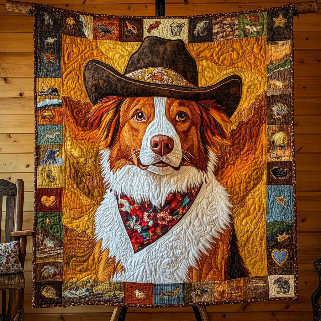 Outlaw Pup Trail Quilted Blanket Cute Dog Christmas Gifts Outlaw Pup Trail Quilted Blanket Cute Dog Christmas Gifts