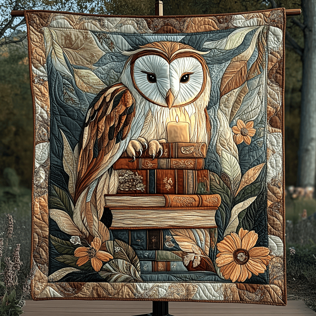 Owl Charm Quilted Blanket Gift For Owl Lover Owl Charm Quilted Blanket Gift For Owl Lover