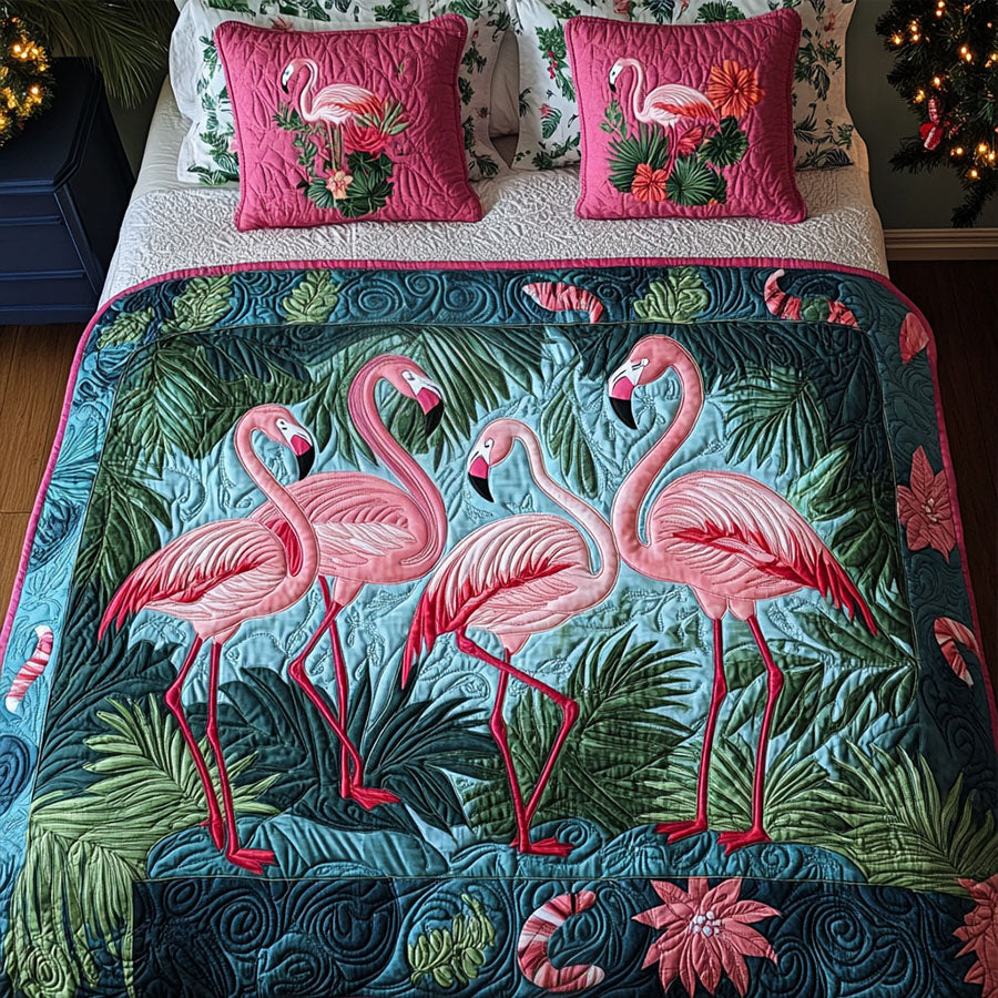 Paradise Melody Quilted Bedding Set Unique Pink Flamingo Gifts Paradise Melody Quilted Bedding Set Unique Pink Flamingo Gifts