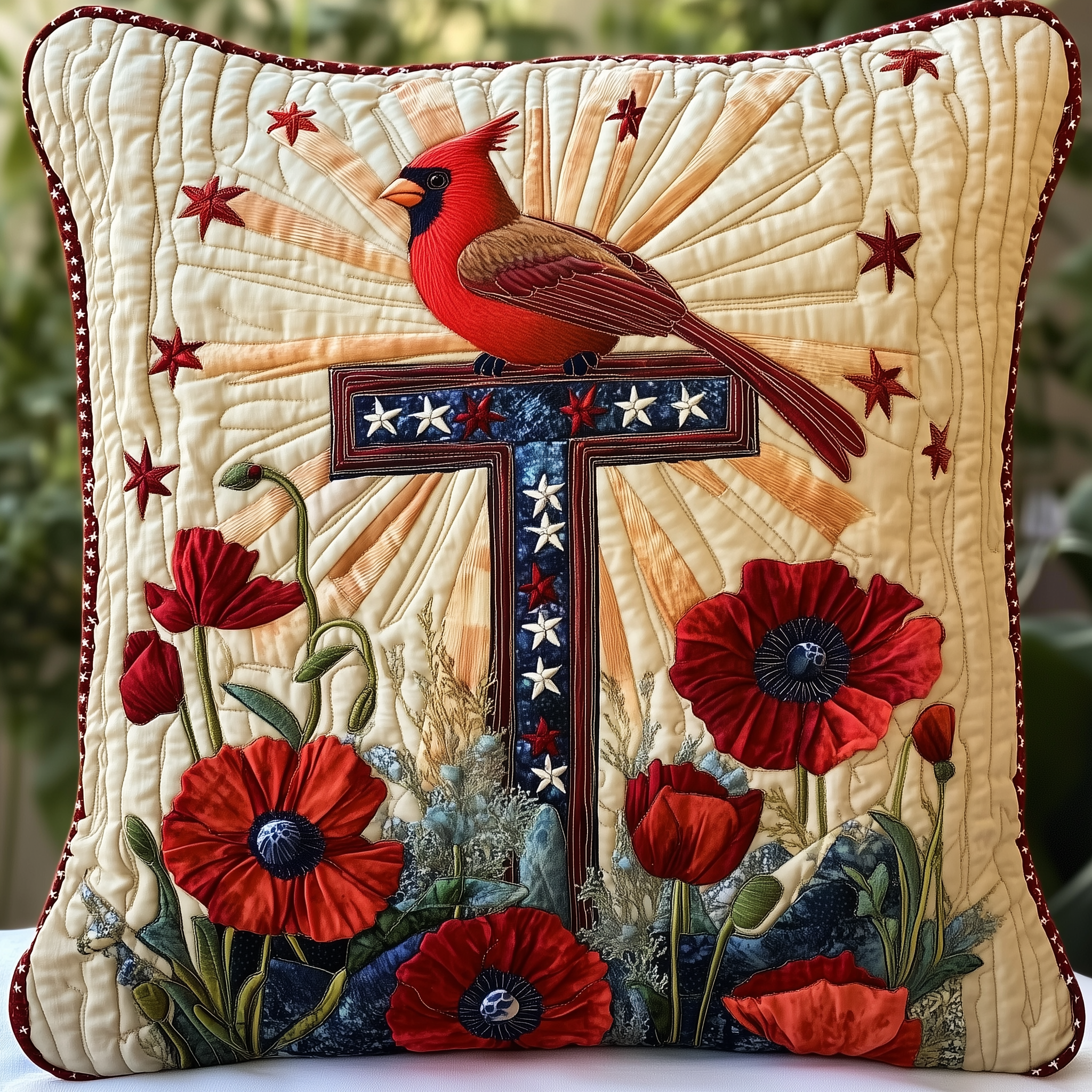 Patriotic Cardinal Quilted Pillow Case Wake Up Smiling with the Perfect Pillow Case Patriotic Cardinal Quilted Pillow Case Wake Up Smiling with the Perfect Pillow Case