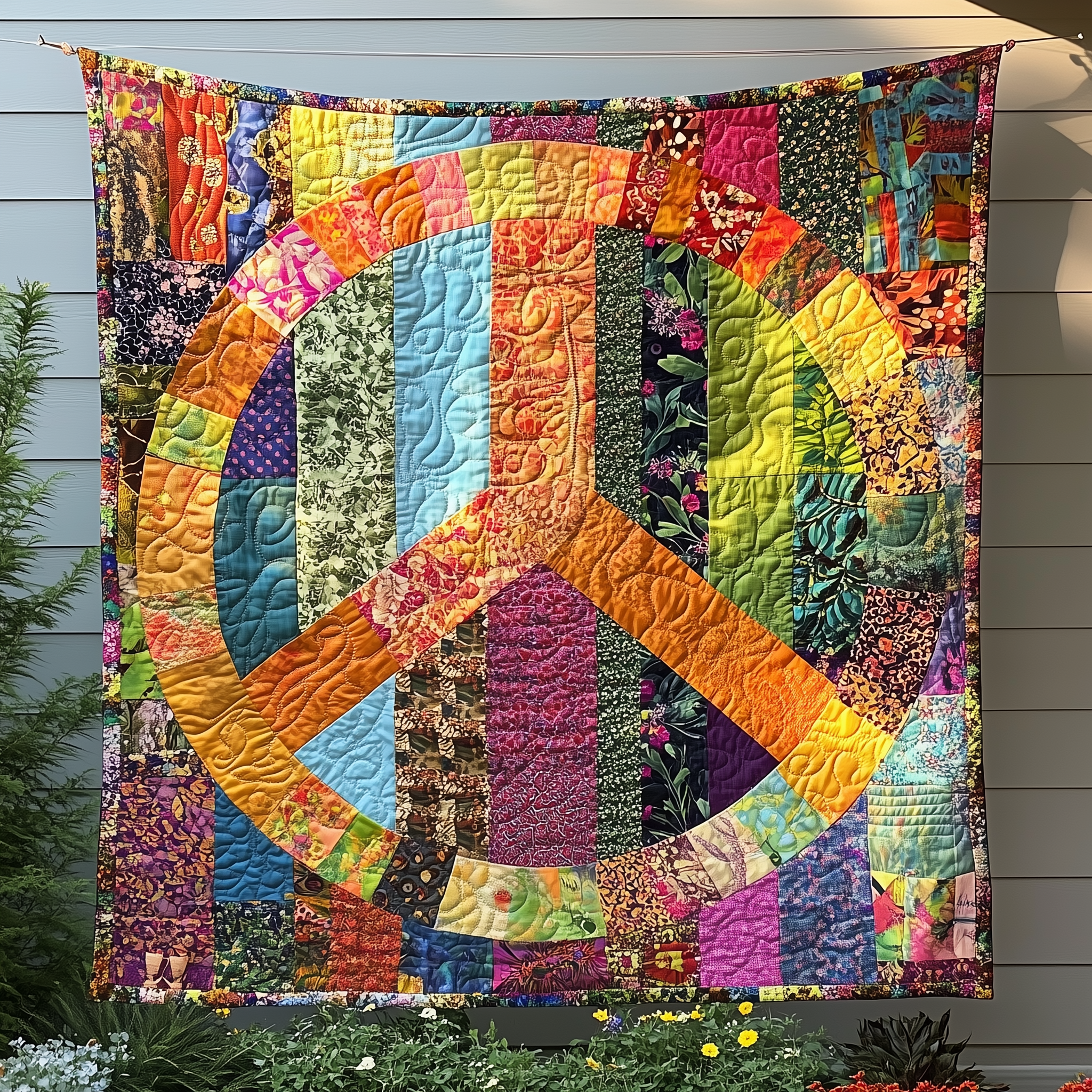 Peace Sign Quilted Blanket Sofa Throw Blanket Items Good Gifts For Mom Peace Sign Quilted Blanket Sofa Throw Blanket Items Good Gifts For Mom