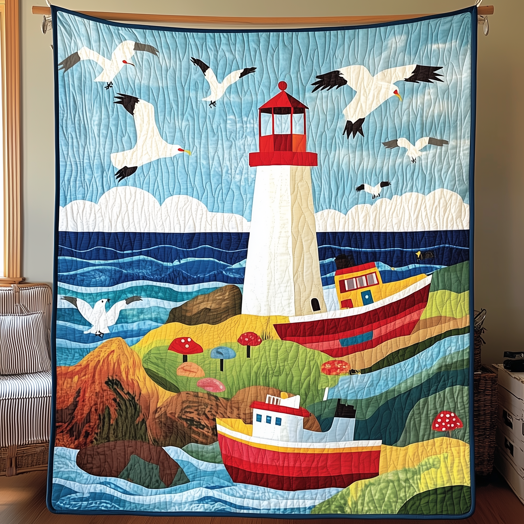 Peaceful Coastal Quilted Blanket Enjoy Tailored Comfort with Our Exclusive Blanket Peaceful Coastal Quilted Blanket Enjoy Tailored Comfort with Our Exclusive Blanket