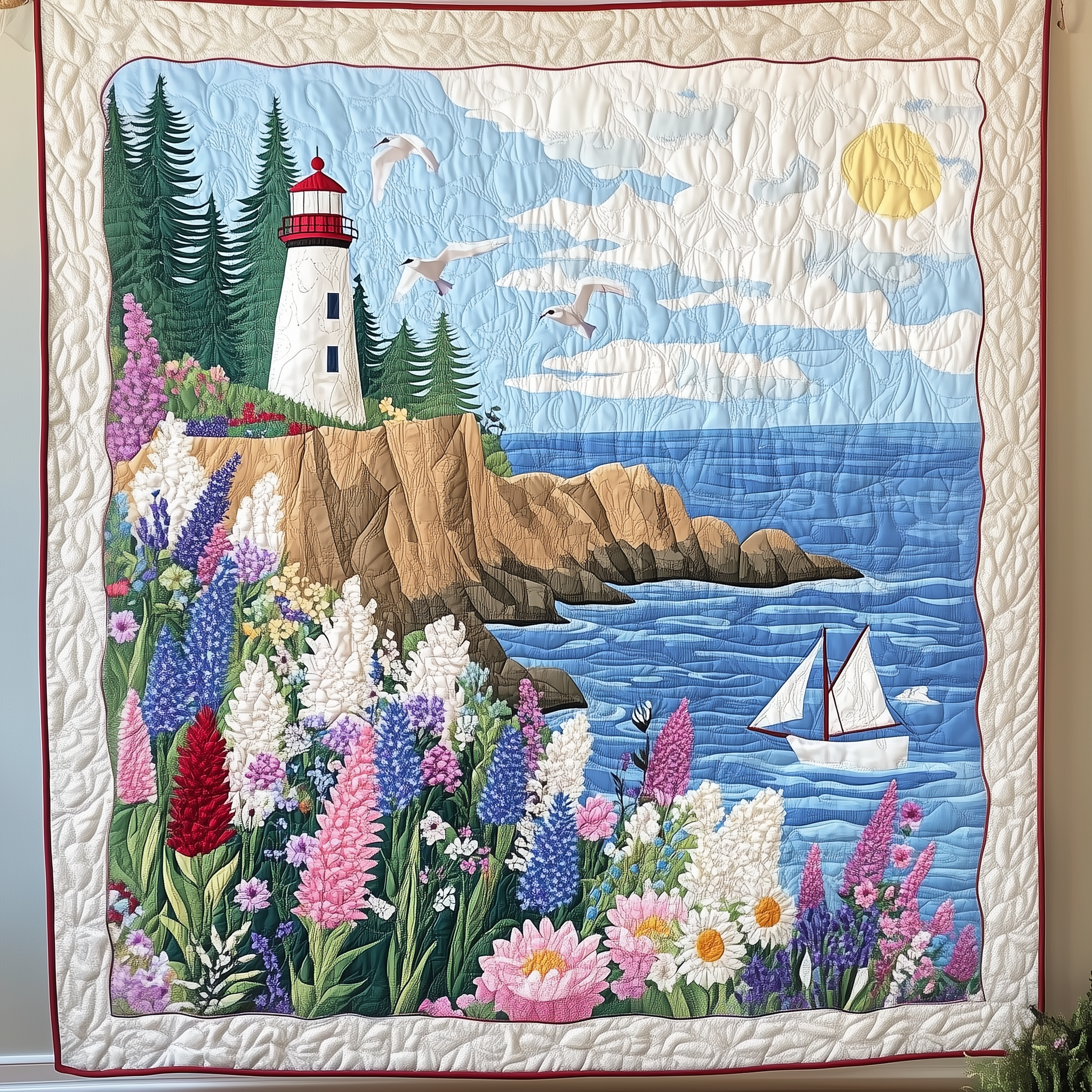 Peaceful Coastal Quilted Blanket Feel the Heart of Home with a Blanket That Embraces All Peaceful Coastal Quilted Blanket Feel the Heart of Home with a Blanket That Embraces All