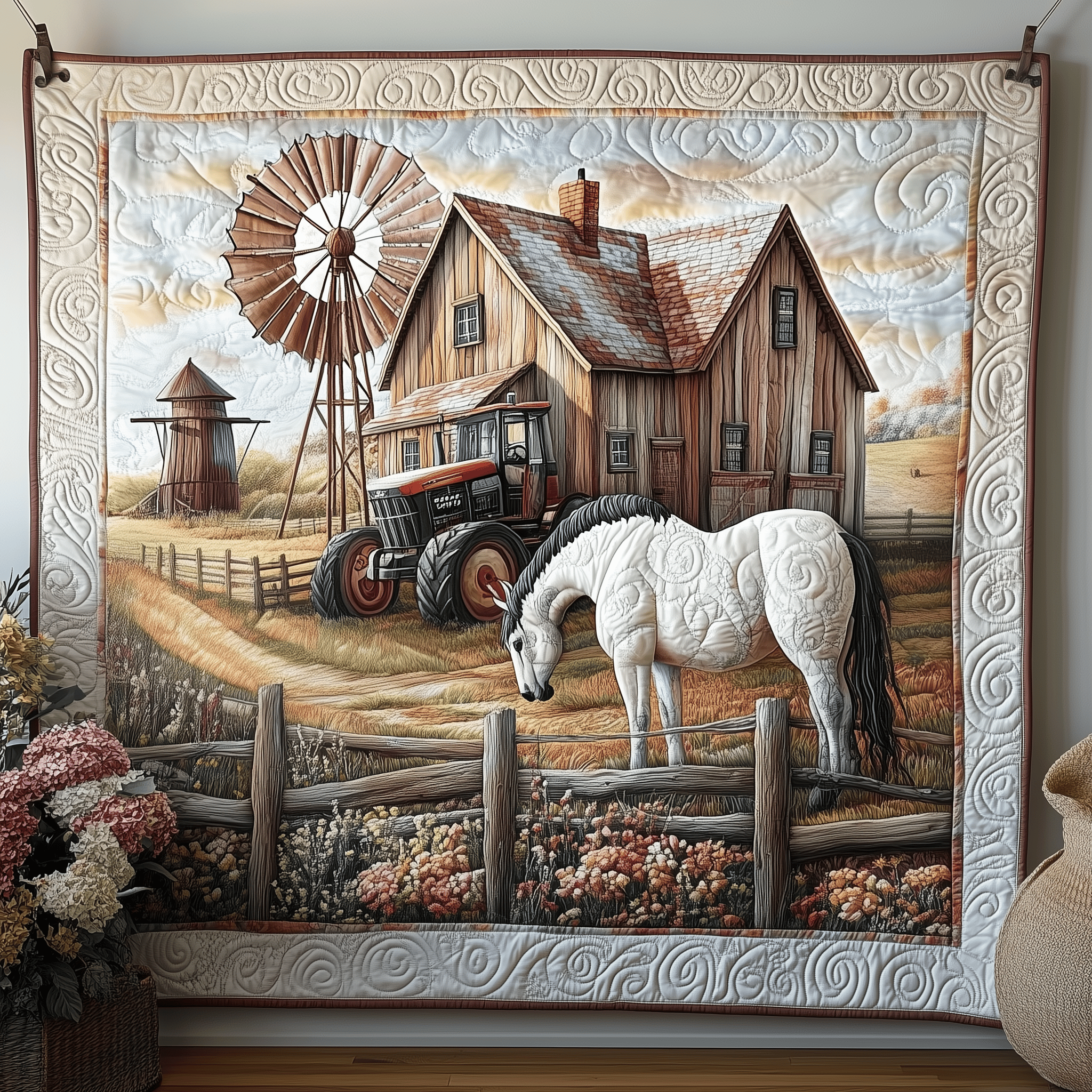 Peaceful Farmhouse Quilted Blanket A Blanket That Makes Family Nights Extra Special Peaceful Farmhouse Quilted Blanket A Blanket That Makes Family Nights Extra Special