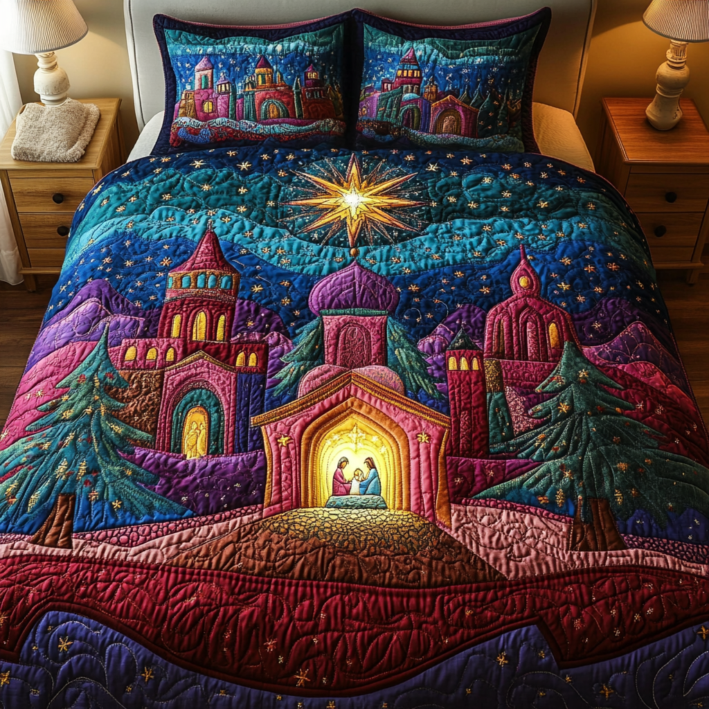Peaceful Serenity Quilted Bedding Set Secret Santa Gift Ideas Peaceful Serenity Quilted Bedding Set Secret Santa Gift Ideas