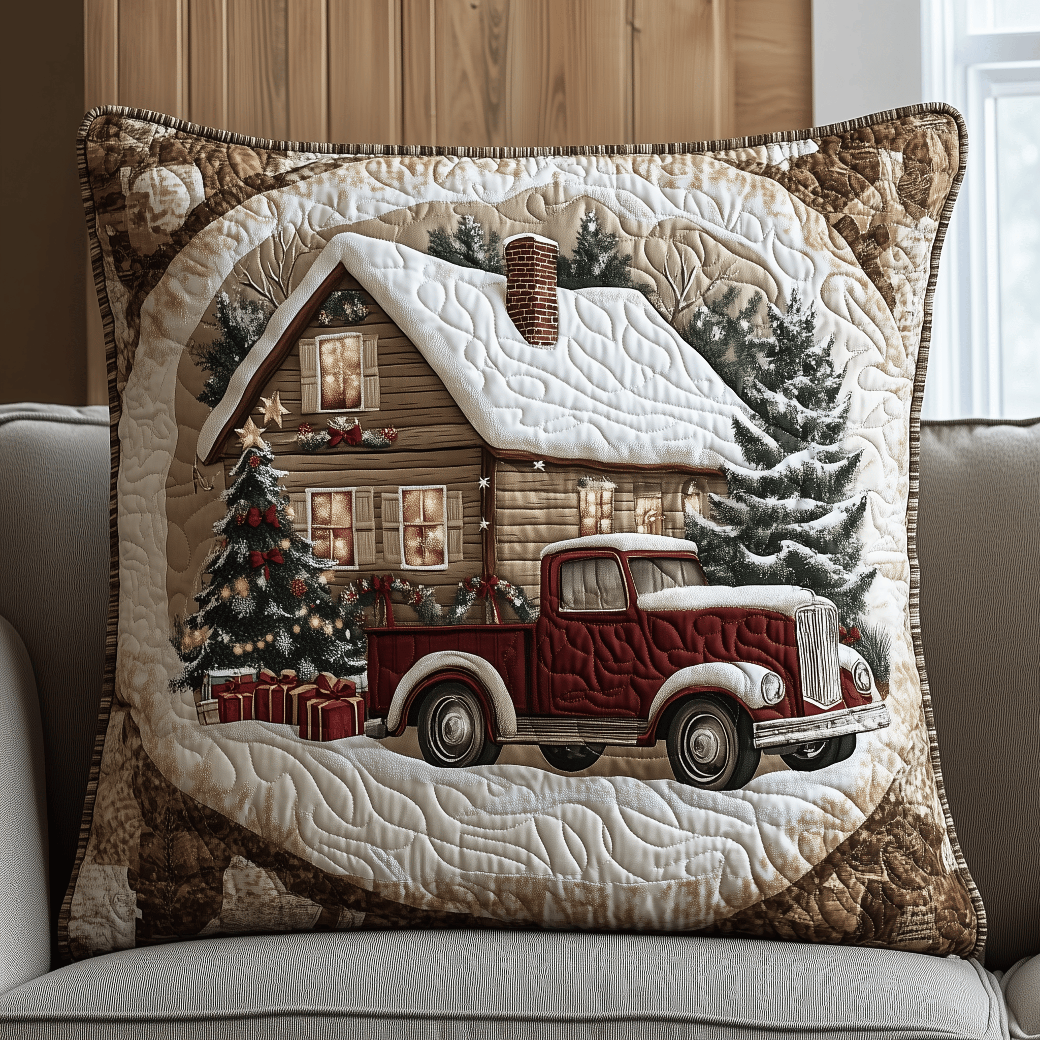 Peaceful Snow Cabin Quilted Pillow Case A Stylish and Cozy Night Starts with the Perfect Pillow Case Peaceful Snow Cabin Quilted Pillow Case A Stylish and Cozy Night Starts with the Perfect Pillow Case