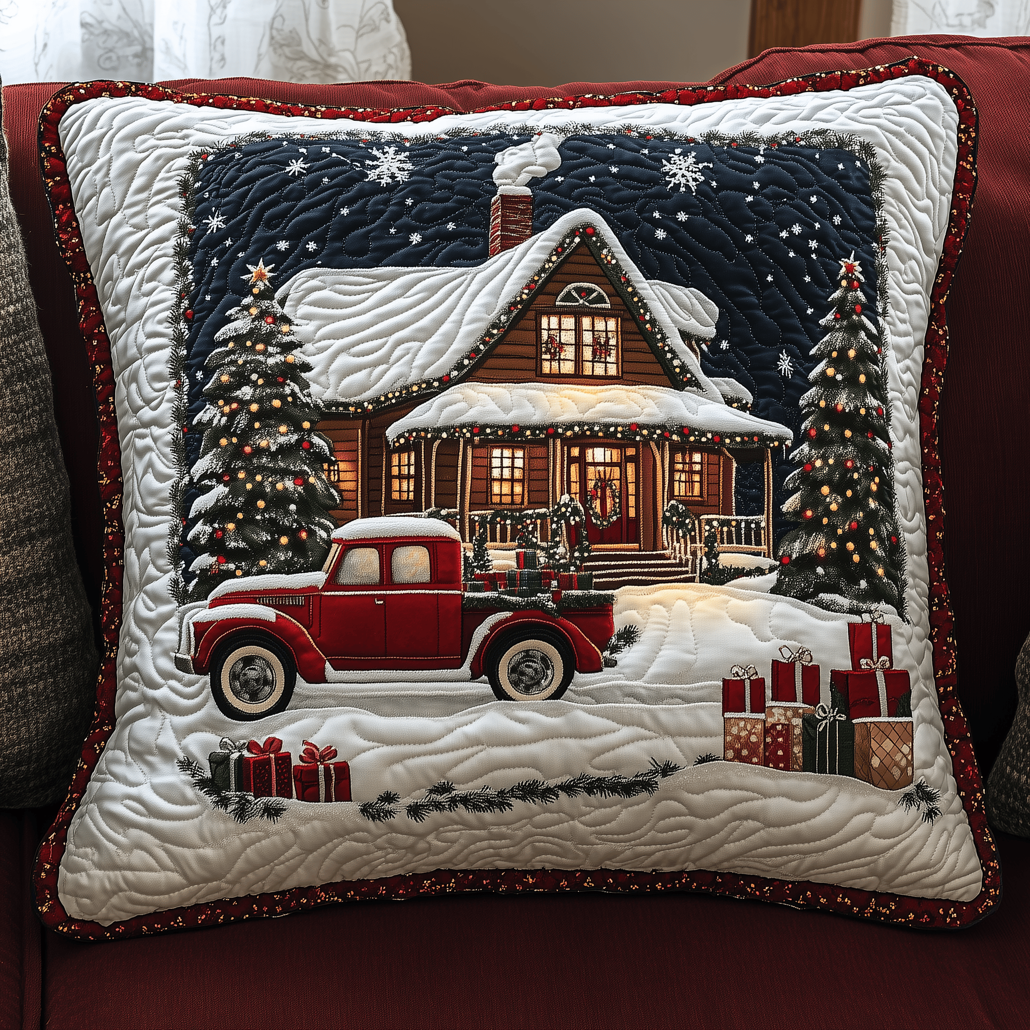 Peaceful Snow Cabin Quilted Pillow Case Create Comfort for Your Loved Ones with Soft Pillow Cases Peaceful Snow Cabin Quilted Pillow Case Create Comfort for Your Loved Ones with Soft Pillow Cases