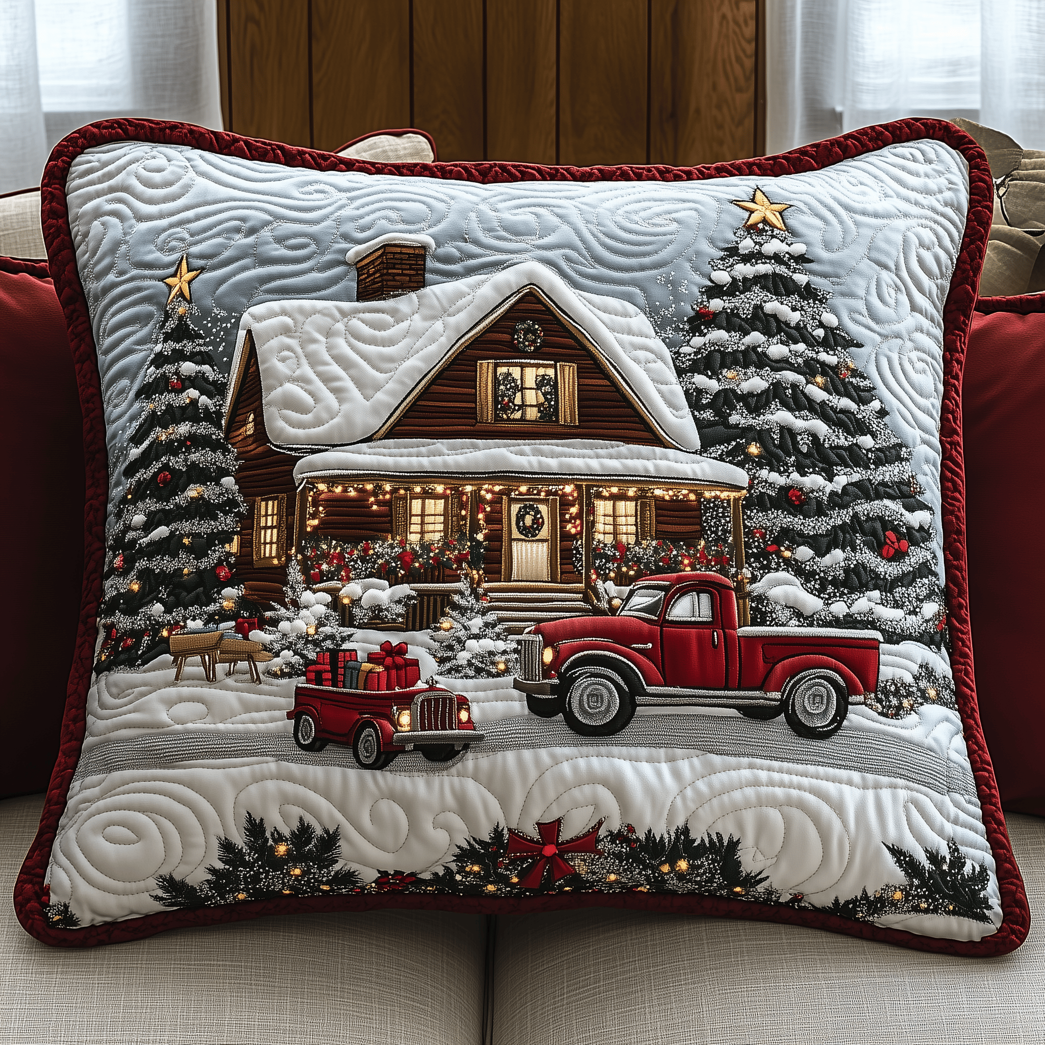 Peaceful Snow Cabin Quilted Pillow Case Invest in Sleep with Premium Pillow Cases Peaceful Snow Cabin Quilted Pillow Case Invest in Sleep with Premium Pillow Cases