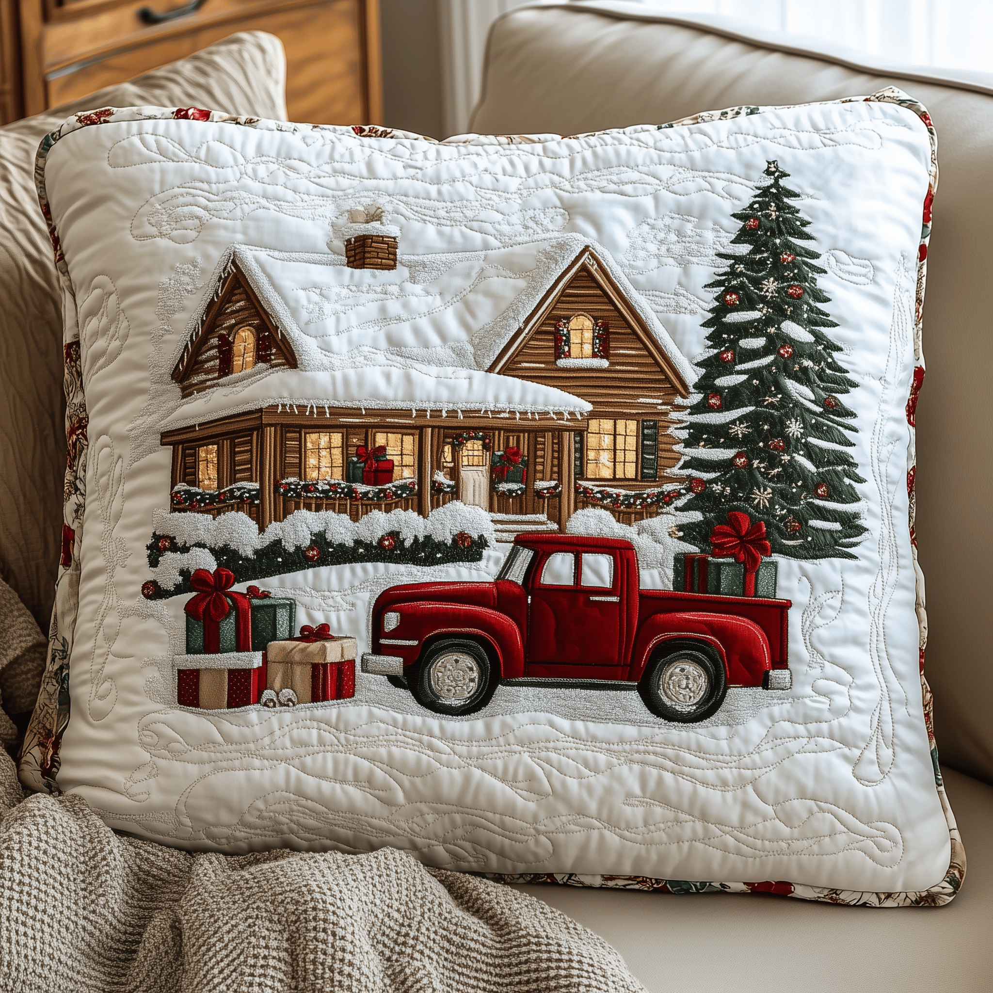 Peaceful Snow Cabin Quilted Pillow Case Relaxation Starts with a Pillow Case That Feels Right Peaceful Snow Cabin Quilted Pillow Case Relaxation Starts with a Pillow Case That Feels Right