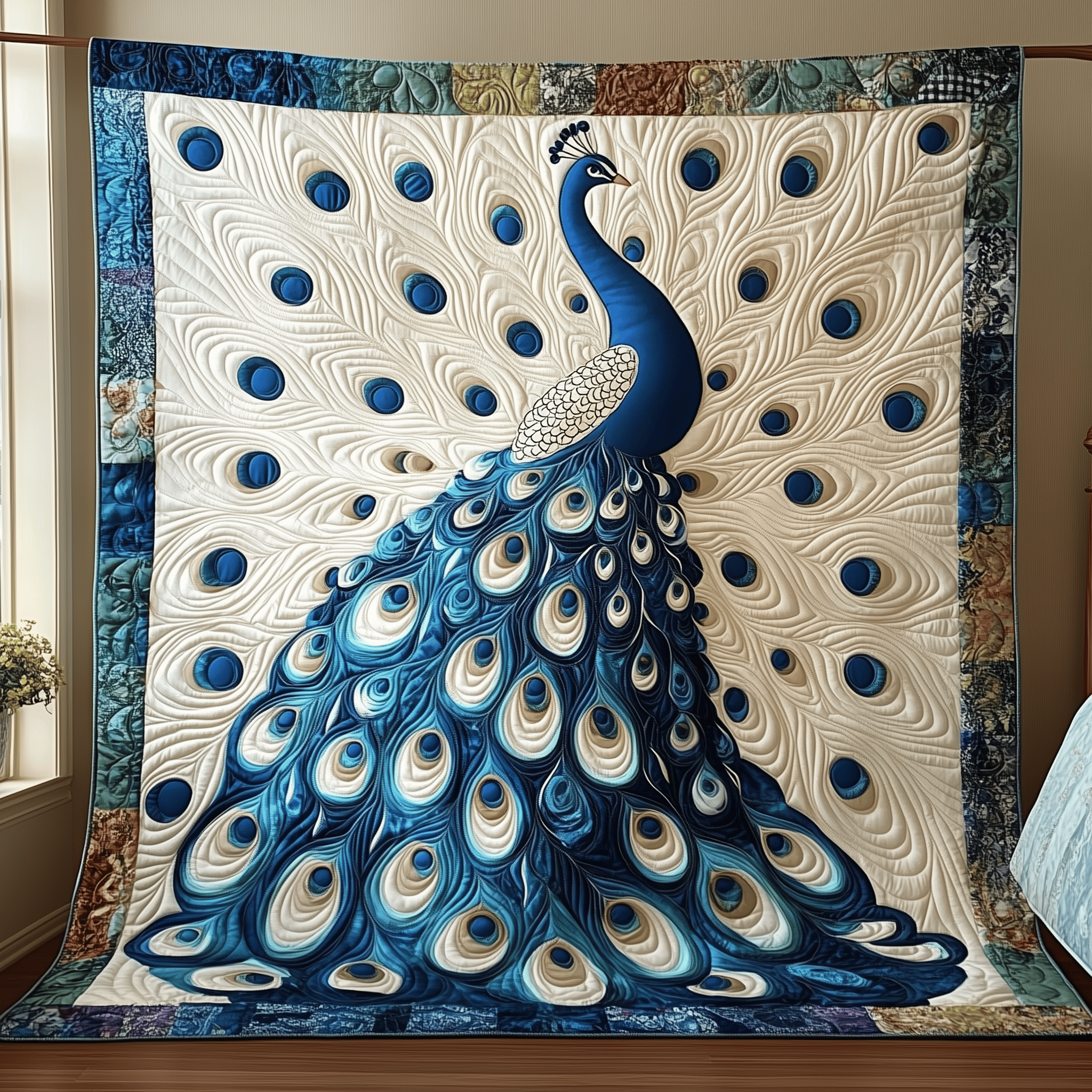 Peacock Quilted Blanket Experience the Ultimate in Custom Comfort Peacock Quilted Blanket Experience the Ultimate in Custom Comfort