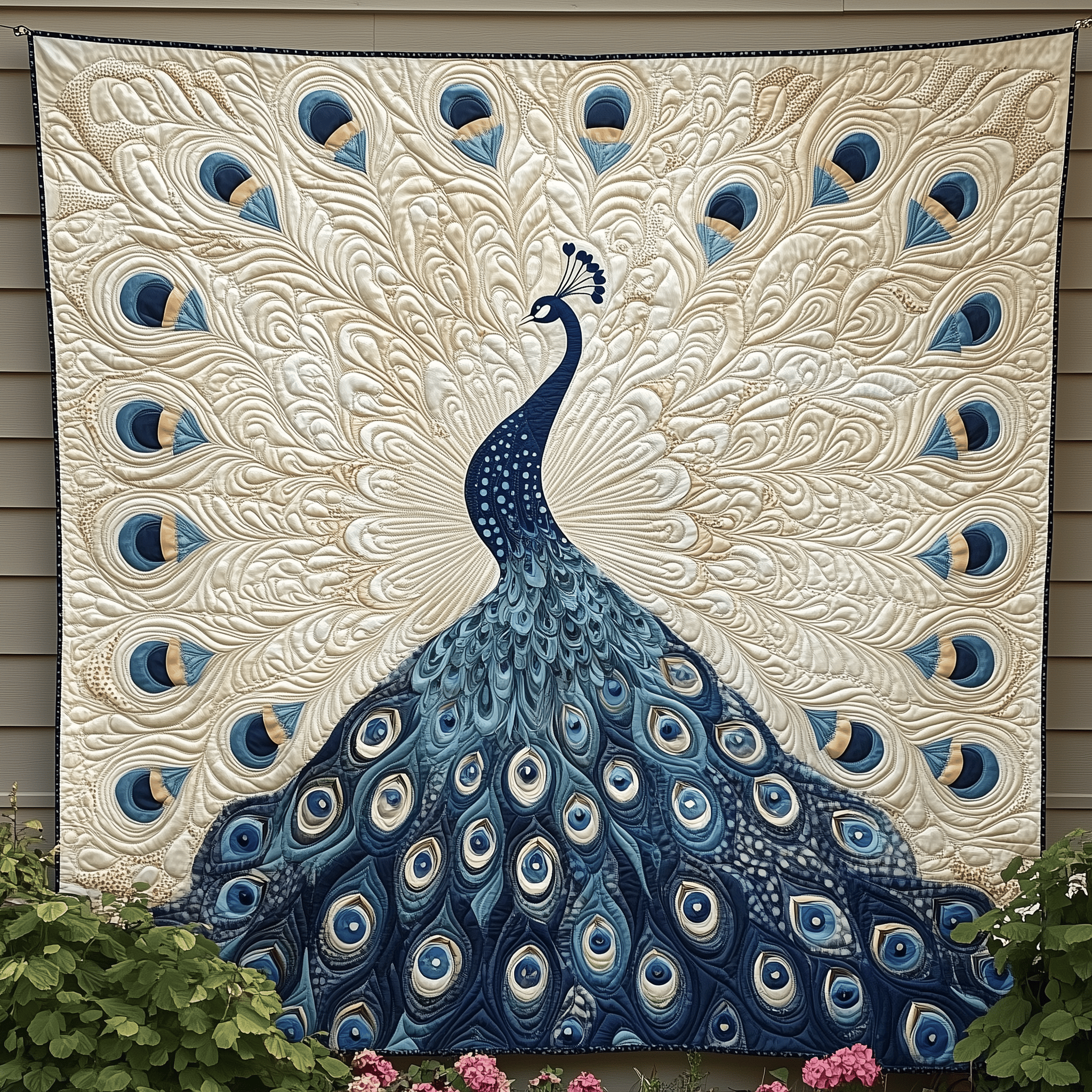 Peacock Quilted Blanket Feel Comfortable Indoors and Out with Our Multi-Use Blanket Peacock Quilted Blanket Feel Comfortable Indoors and Out with Our Multi-Use Blanket