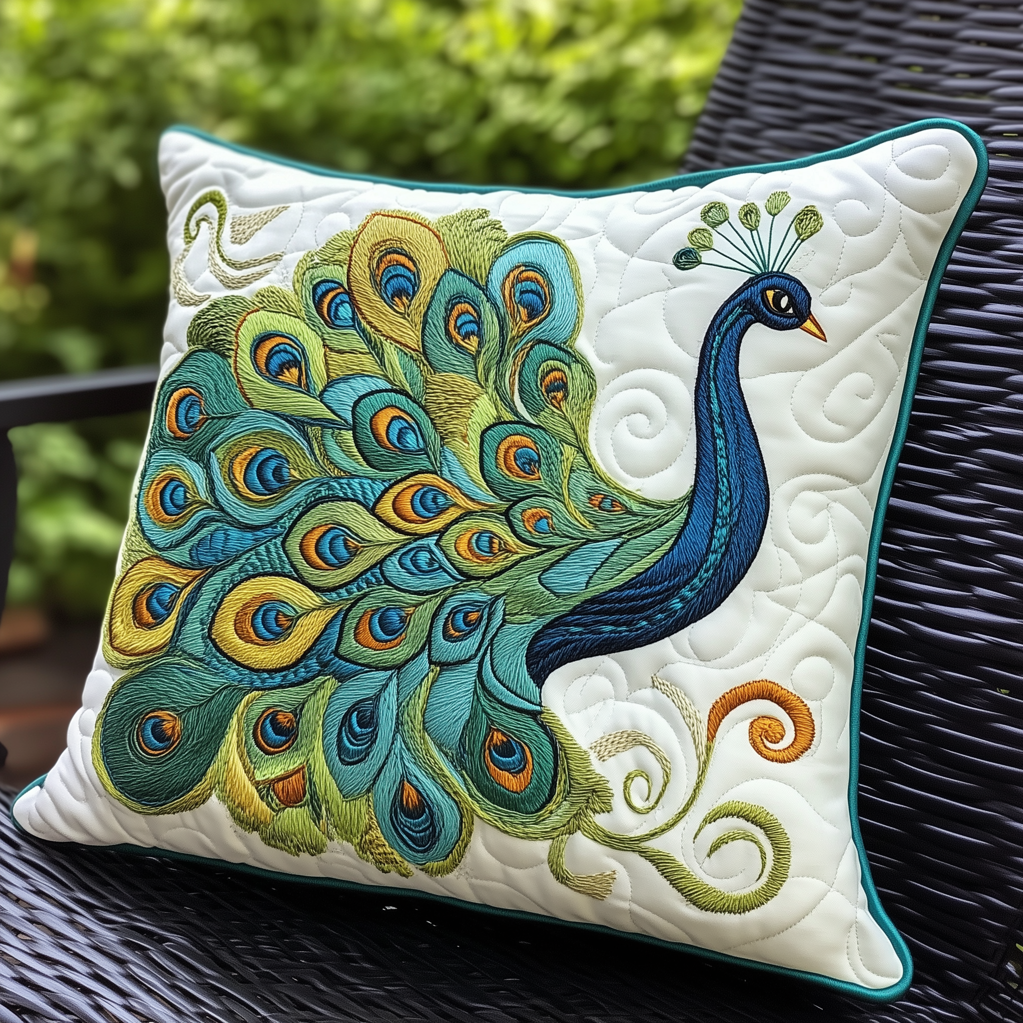 Peacock Quilted Pillow Case Protect Your Pillow Enhance Your Sleep Peacock Quilted Pillow Case Protect Your Pillow Enhance Your Sleep