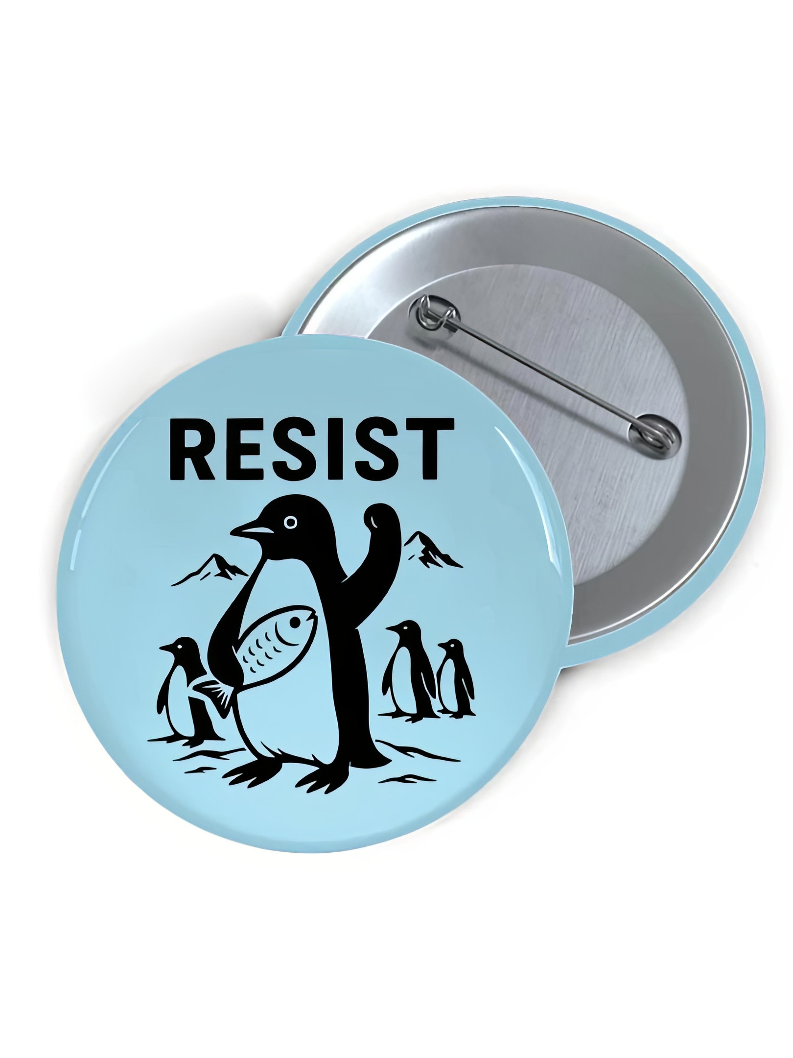 Penguins Resist Pin Button Funny Penguin Merch Mother's Day Gifts For Wife Penguins Resist Pin Button Funny Penguin Merch Mother's Day Gifts For Wife