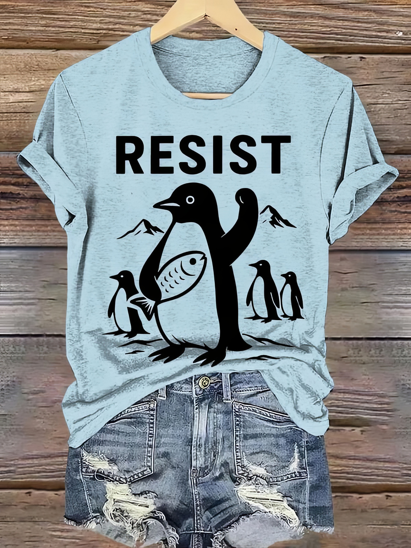 Penguins Resist Shirt For Women Funny Penguin Clothing Gifts For Wife Penguins Resist Shirt For Women Funny Penguin Clothing Gifts For Wife