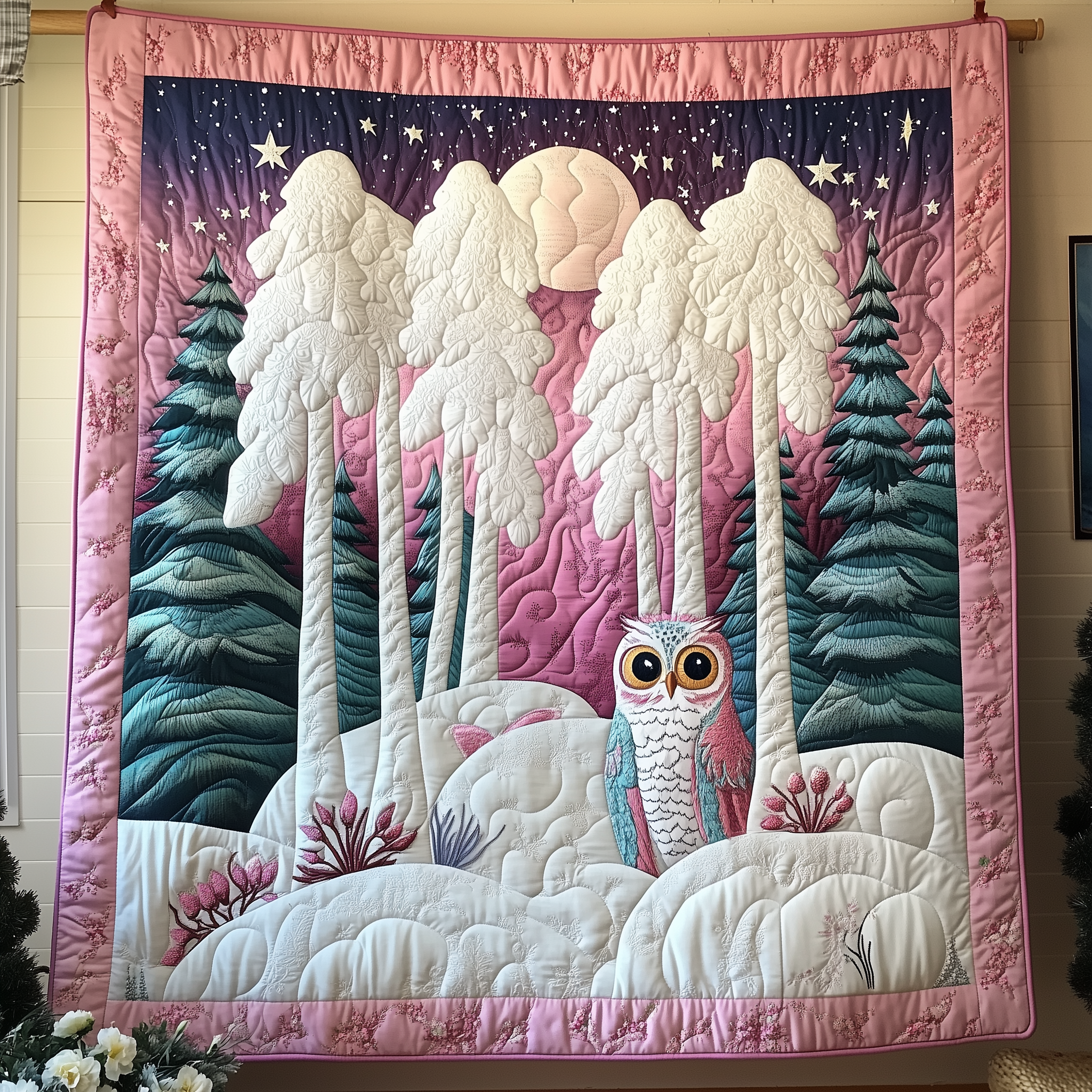 Pink Moonlight Quilted Blanket Experience the Ultimate in Custom Comfort Pink Moonlight Quilted Blanket Experience the Ultimate in Custom Comfort
