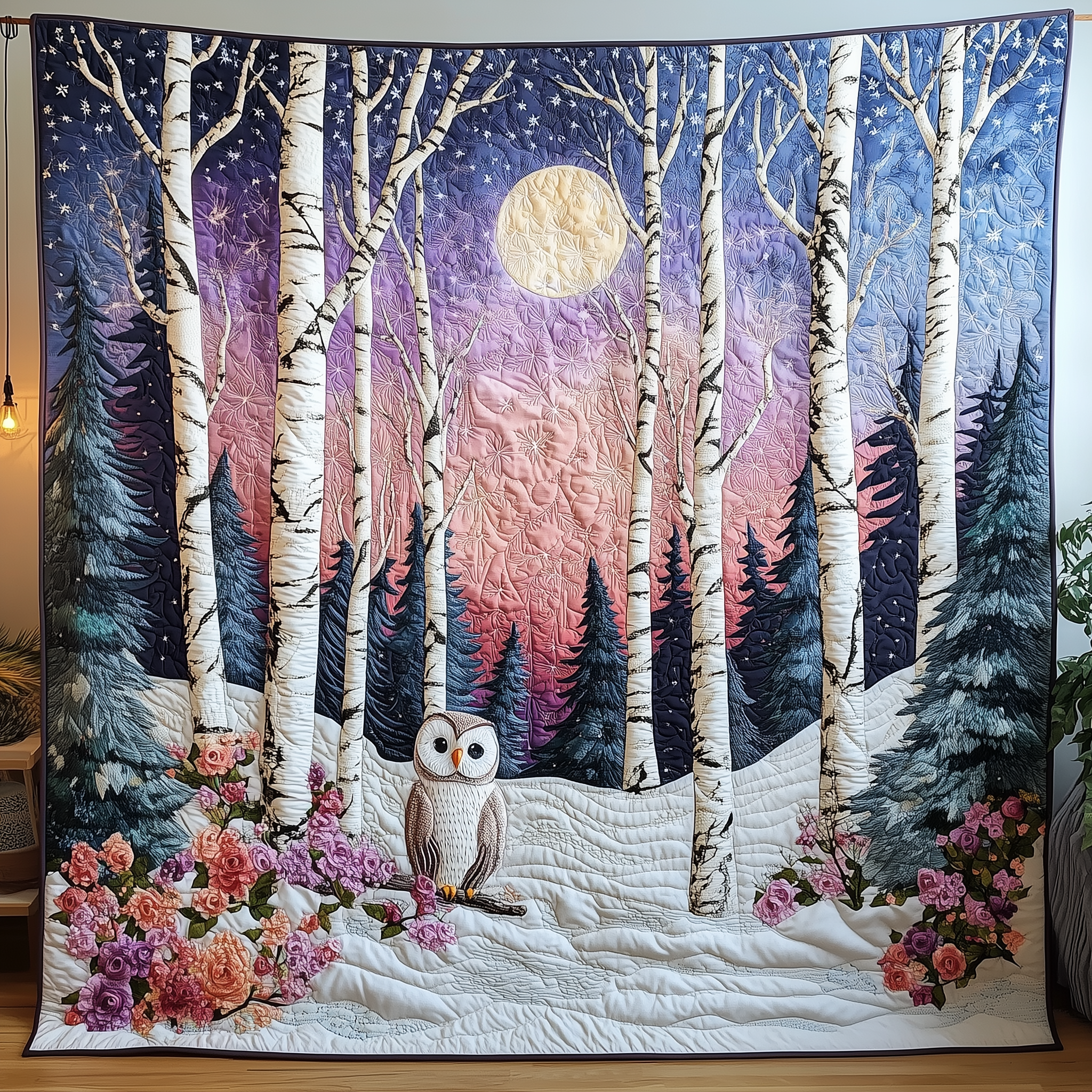 Pink Moonlight Quilted Blanket Feel the Elegance of a Blanket That's Truly Yours Pink Moonlight Quilted Blanket Feel the Elegance of a Blanket That's Truly Yours