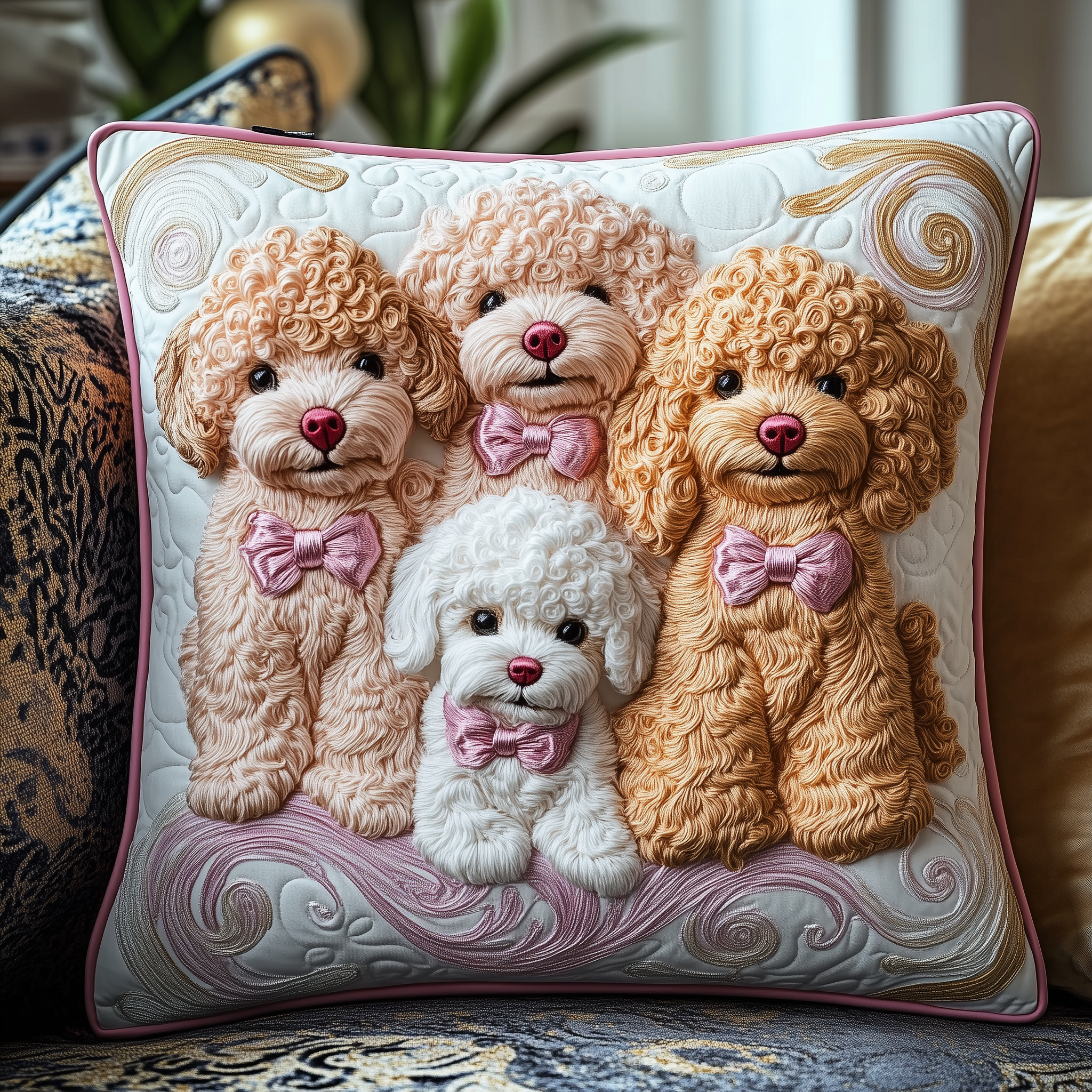 Pinky Adorable Poodle Quilted Pillow Case Celebrate Your Sleep Journey with Premium Pillow Cases Pinky Adorable Poodle Quilted Pillow Case Celebrate Your Sleep Journey with Premium Pillow Cases