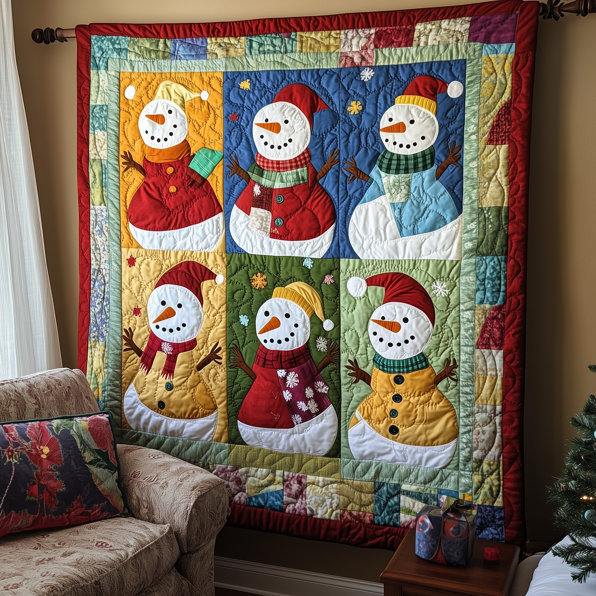 Playful Snowmen Quilted Blanket Enjoy Cozy Moments Together with the Perfect Blanket Playful Snowmen Quilted Blanket Enjoy Cozy Moments Together with the Perfect Blanket