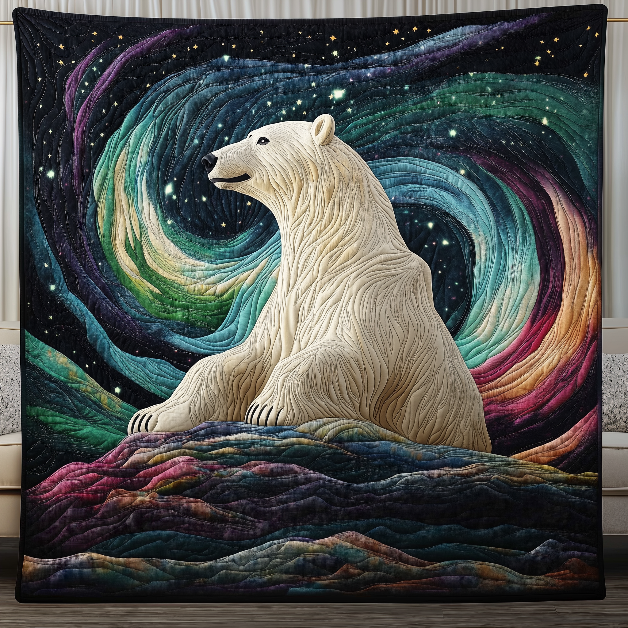 Polar Aurora Glow Quilted Blanket Throw Blankets For Couch Gift Ideas For Mother In Law Polar Aurora Glow Quilted Blanket Throw Blankets For Couch Gift Ideas For Mother In Law