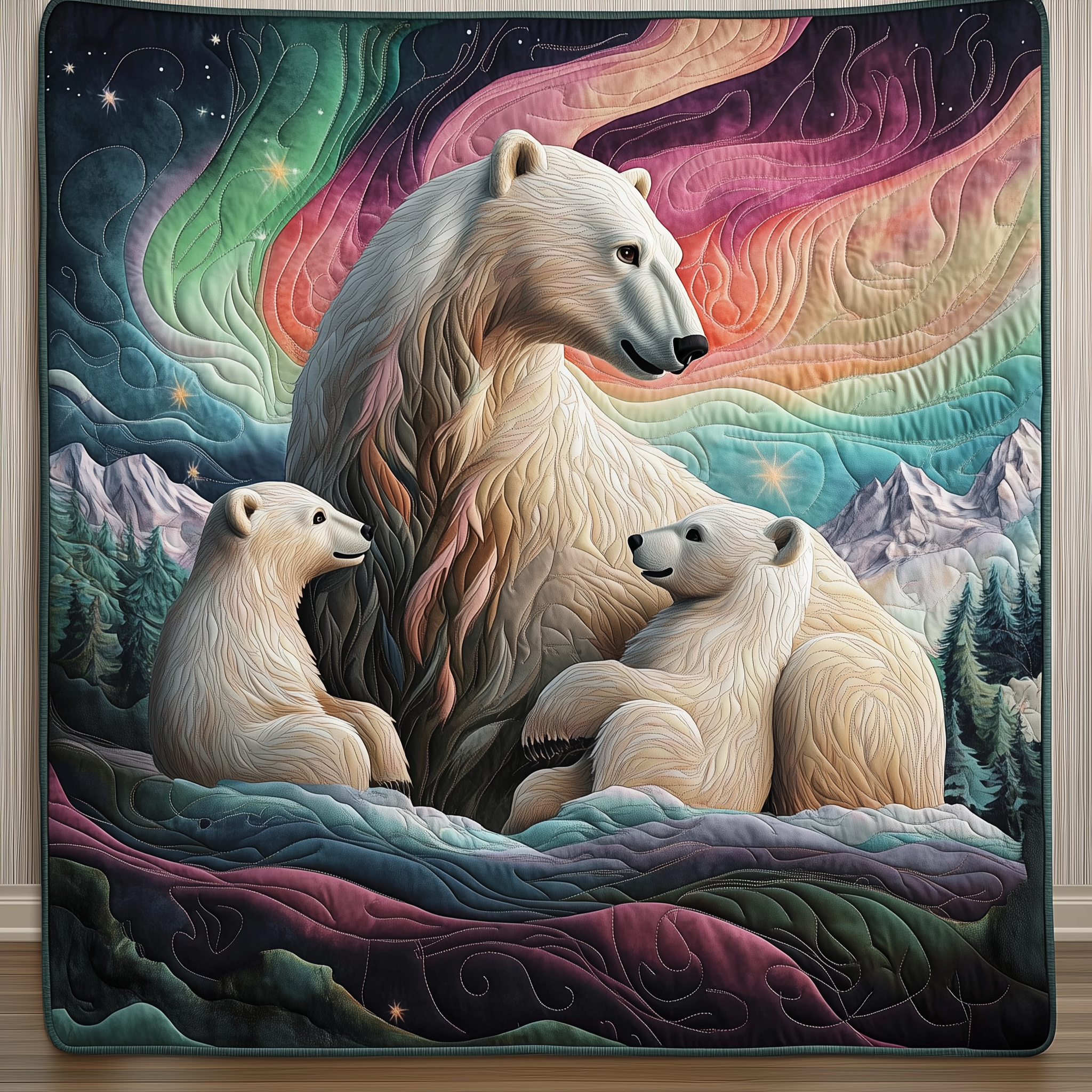 Polar Family Love Quilted Blanket Throw Blankets For Couch Luxury Mother's Day Gifts Polar Family Love Quilted Blanket Throw Blankets For Couch Luxury Mother's Day Gifts