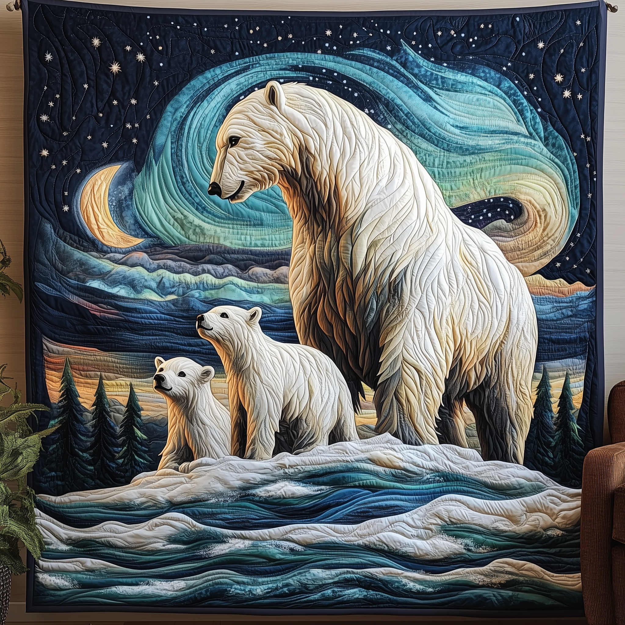 Polar Moonlight Harmony Quilted Blanket Throw Blankets For Couch Birthday Presents For Mum Polar Moonlight Harmony Quilted Blanket Throw Blankets For Couch Birthday Presents For Mum