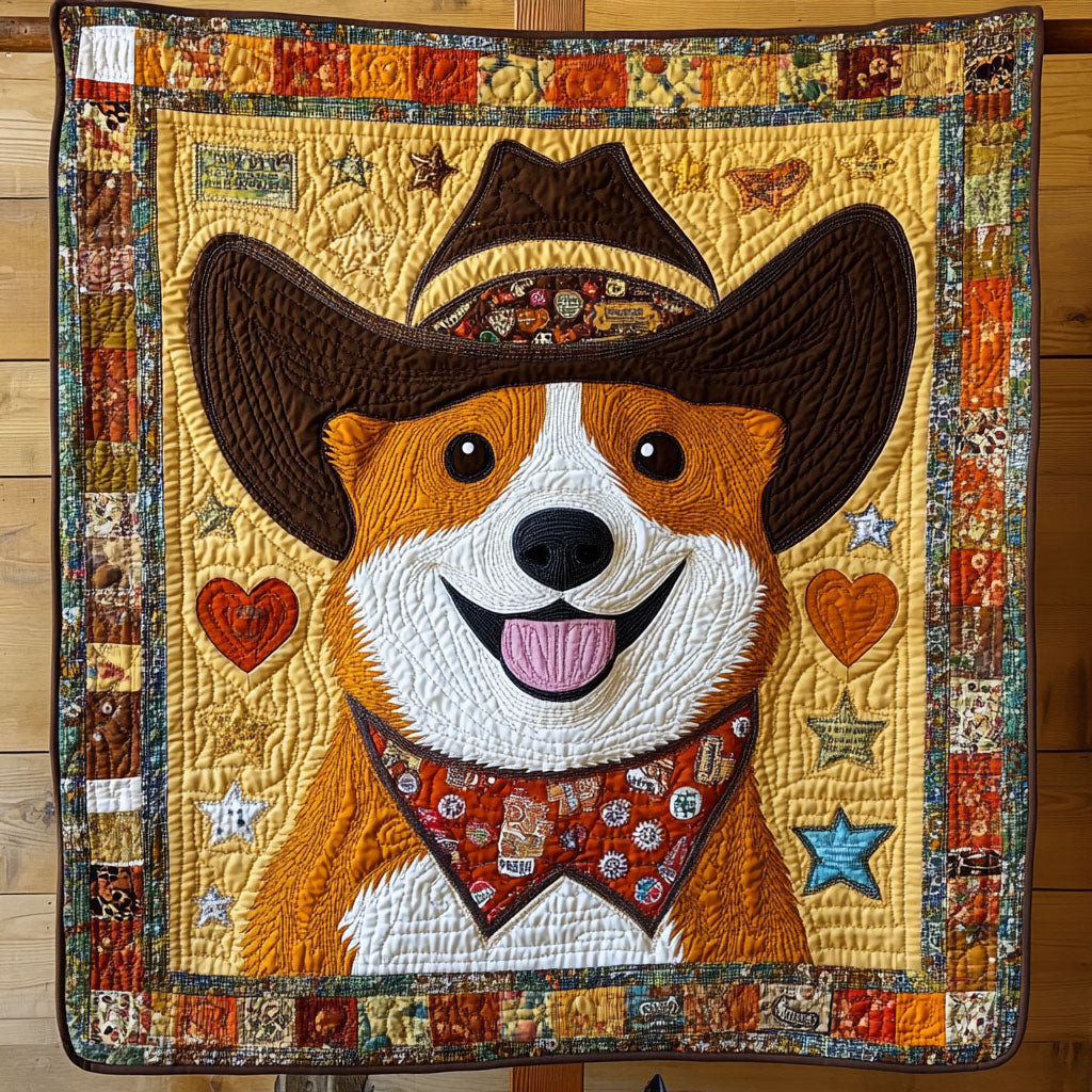 Prairie Pup Charm Quilted Blanket Corgi Themed Gifts Prairie Pup Charm Quilted Blanket Corgi Themed Gifts