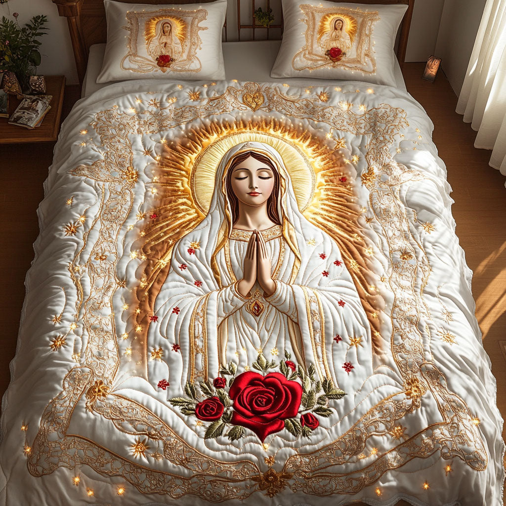 Prayers in Bloom Quilted Bedding Set Christmas Gift For Boyfriend Prayers in Bloom Quilted Bedding Set Christmas Gift For Boyfriend