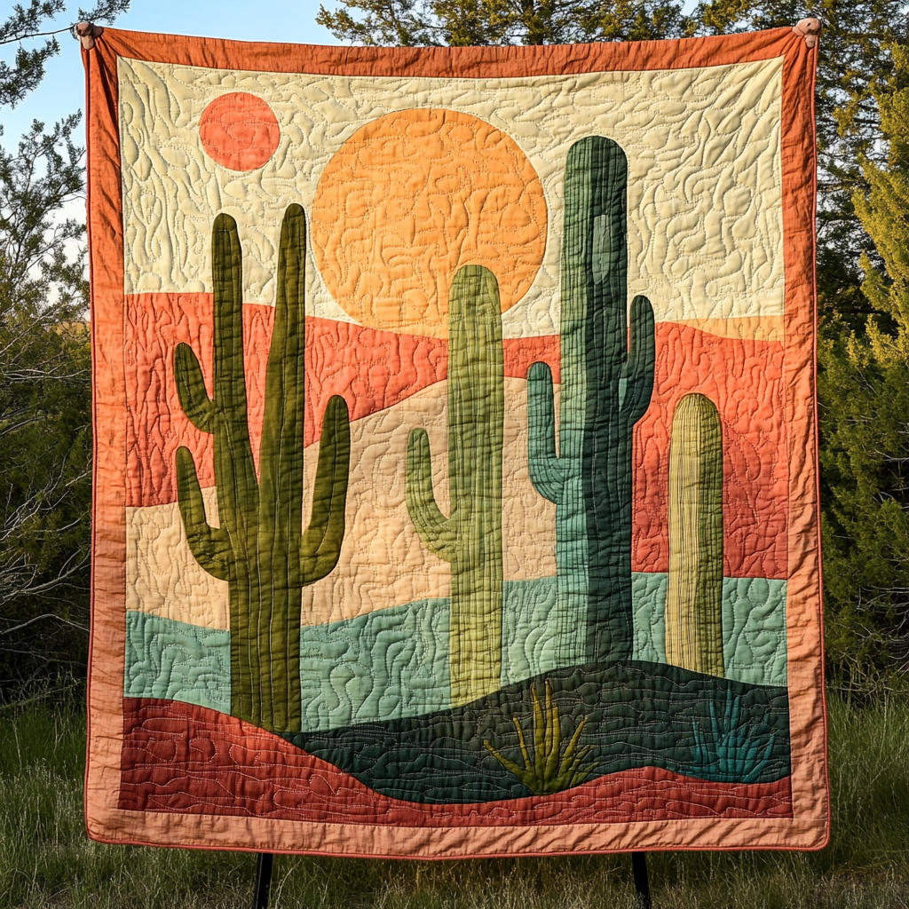 Prickly Paradise Quilted Blanket Best Cactus Gifts Prickly Paradise Quilted Blanket Best Cactus Gifts