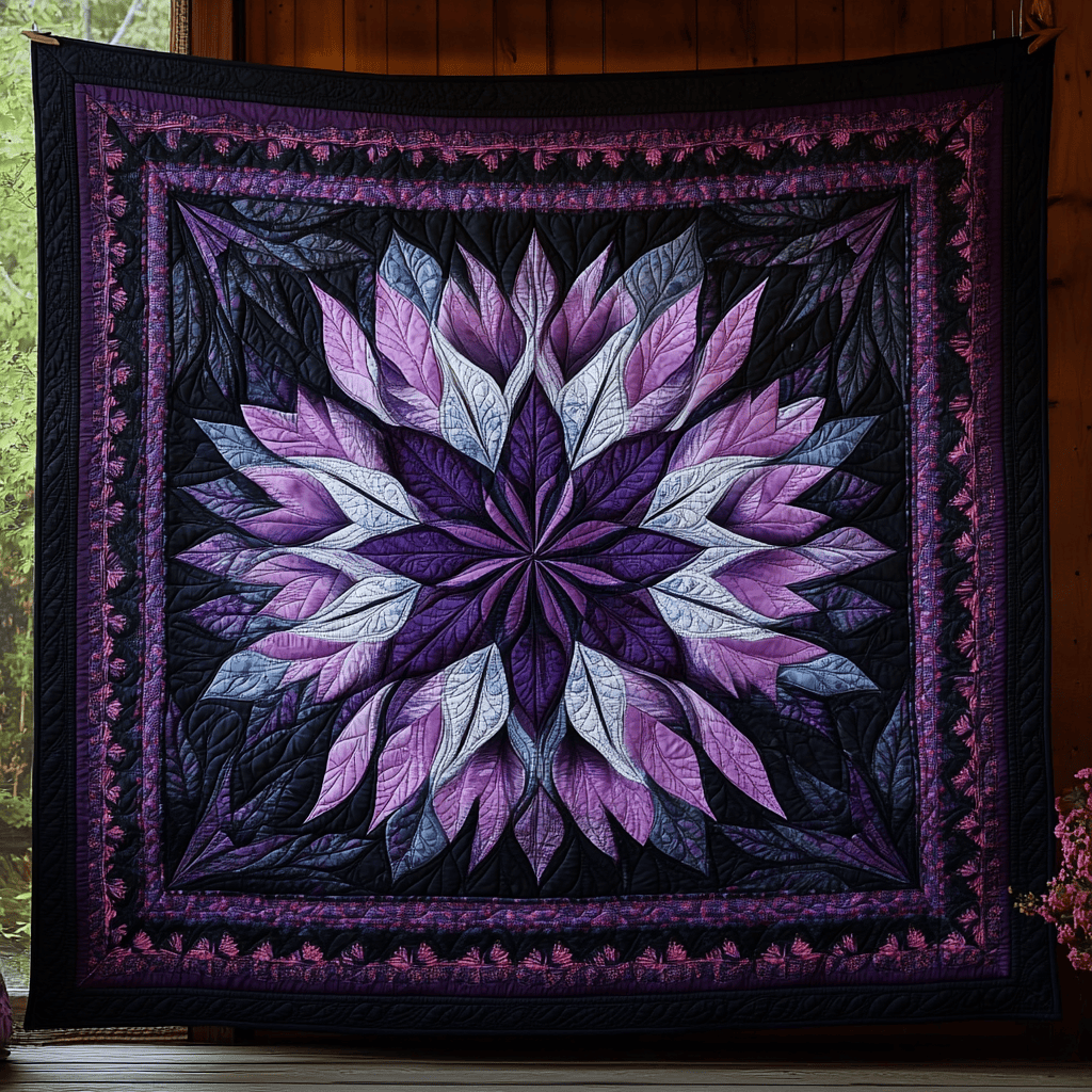 Purple Blooming Mystery Quilted Blanket Experience the Ultimate in Custom Comfort Purple Blooming Mystery Quilted Blanket Experience the Ultimate in Custom Comfort