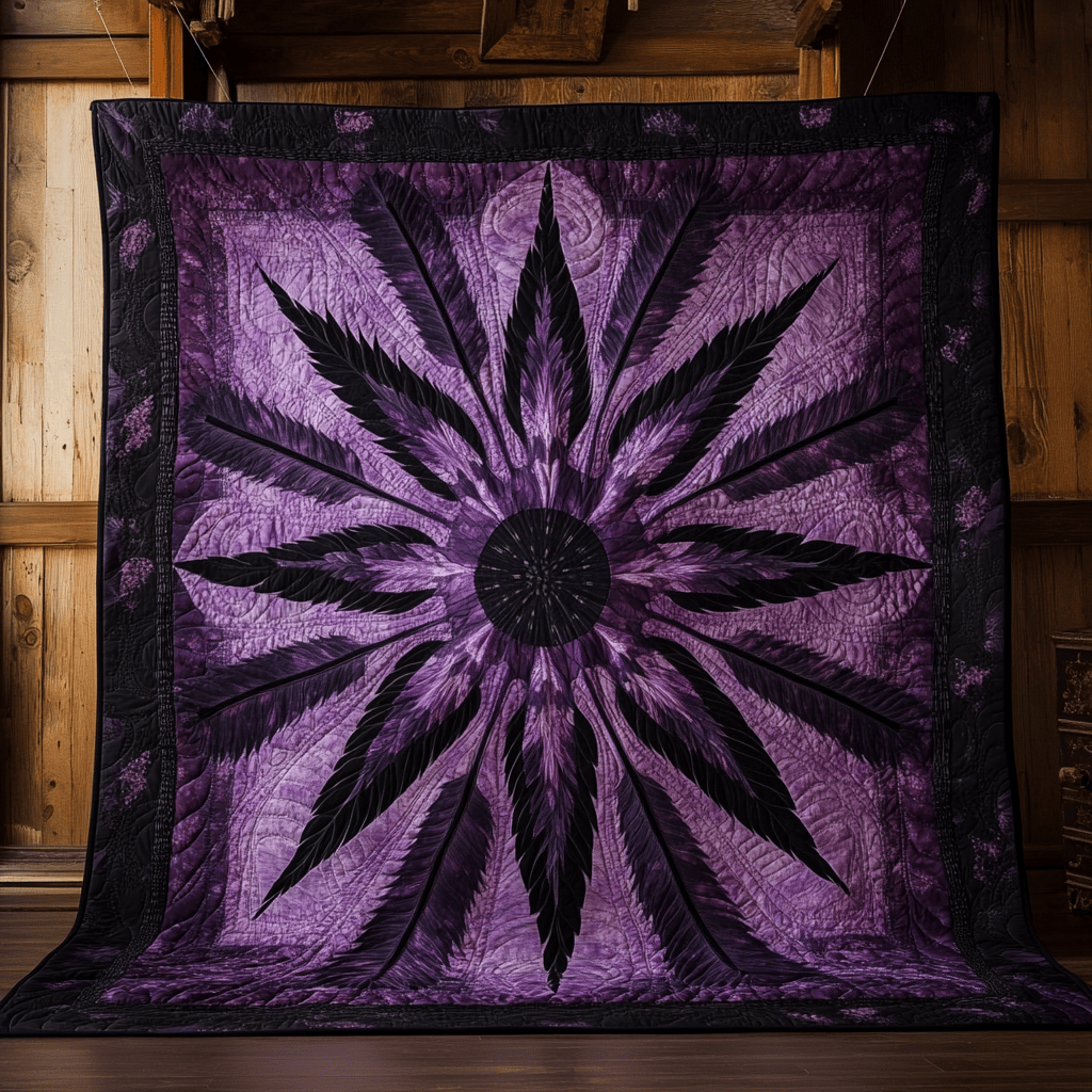 Purple Blooming Mystery Quilted Blanket Feel Unique with a Blanket Made Just for You Purple Blooming Mystery Quilted Blanket Feel Unique with a Blanket Made Just for You