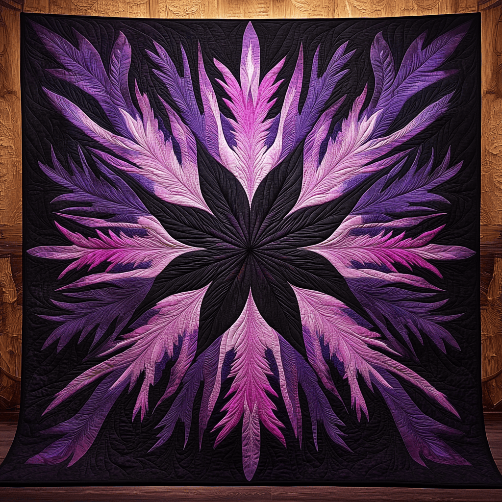 Purple Blooming Mystery Quilted Blanket Snuggle Up with a Blanket That Brings Everyone Closer Purple Blooming Mystery Quilted Blanket Snuggle Up with a Blanket That Brings Everyone Closer